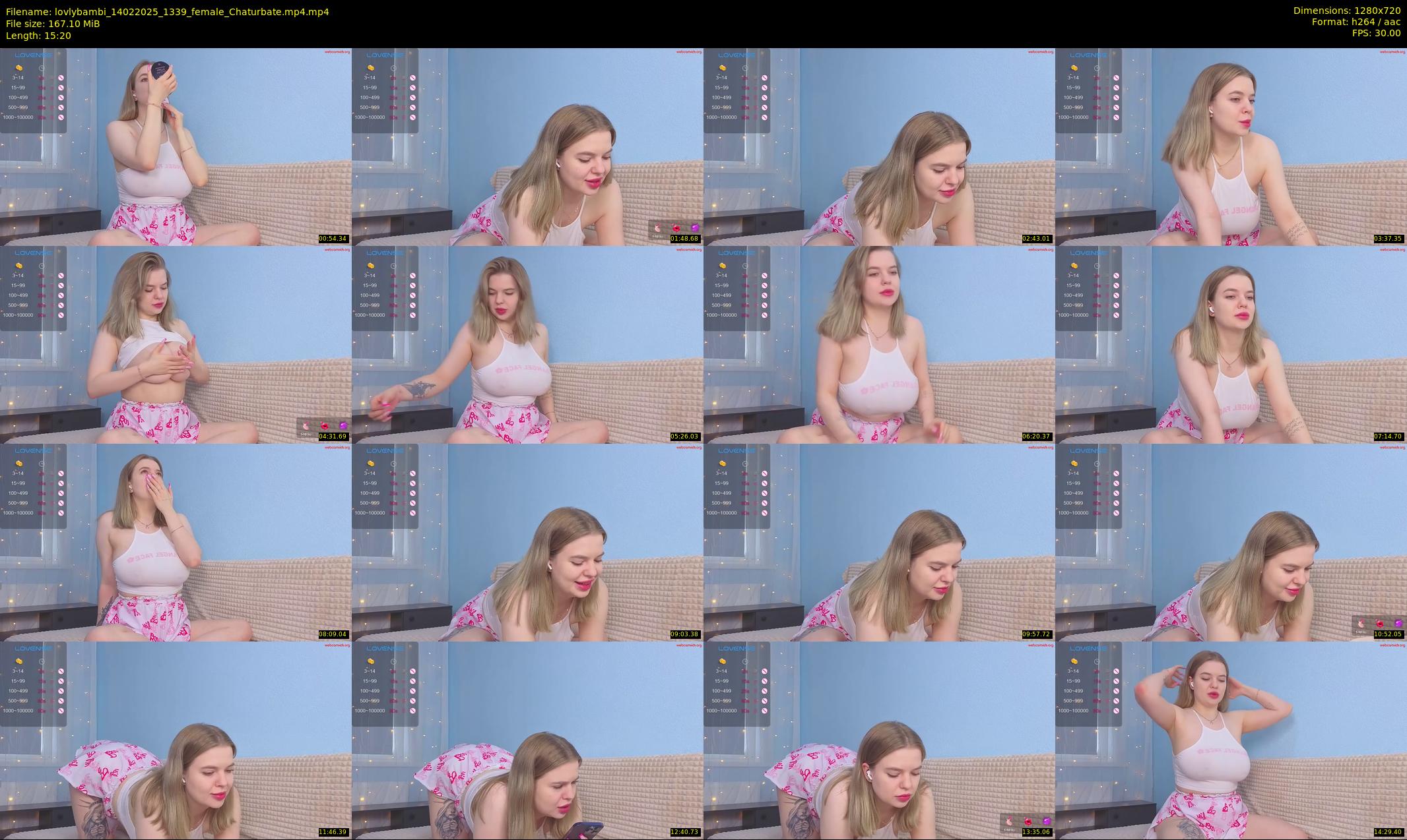 lovlybambi — 16 minute Chaturbate female cam show recording, 720p, Feb 14, 2025