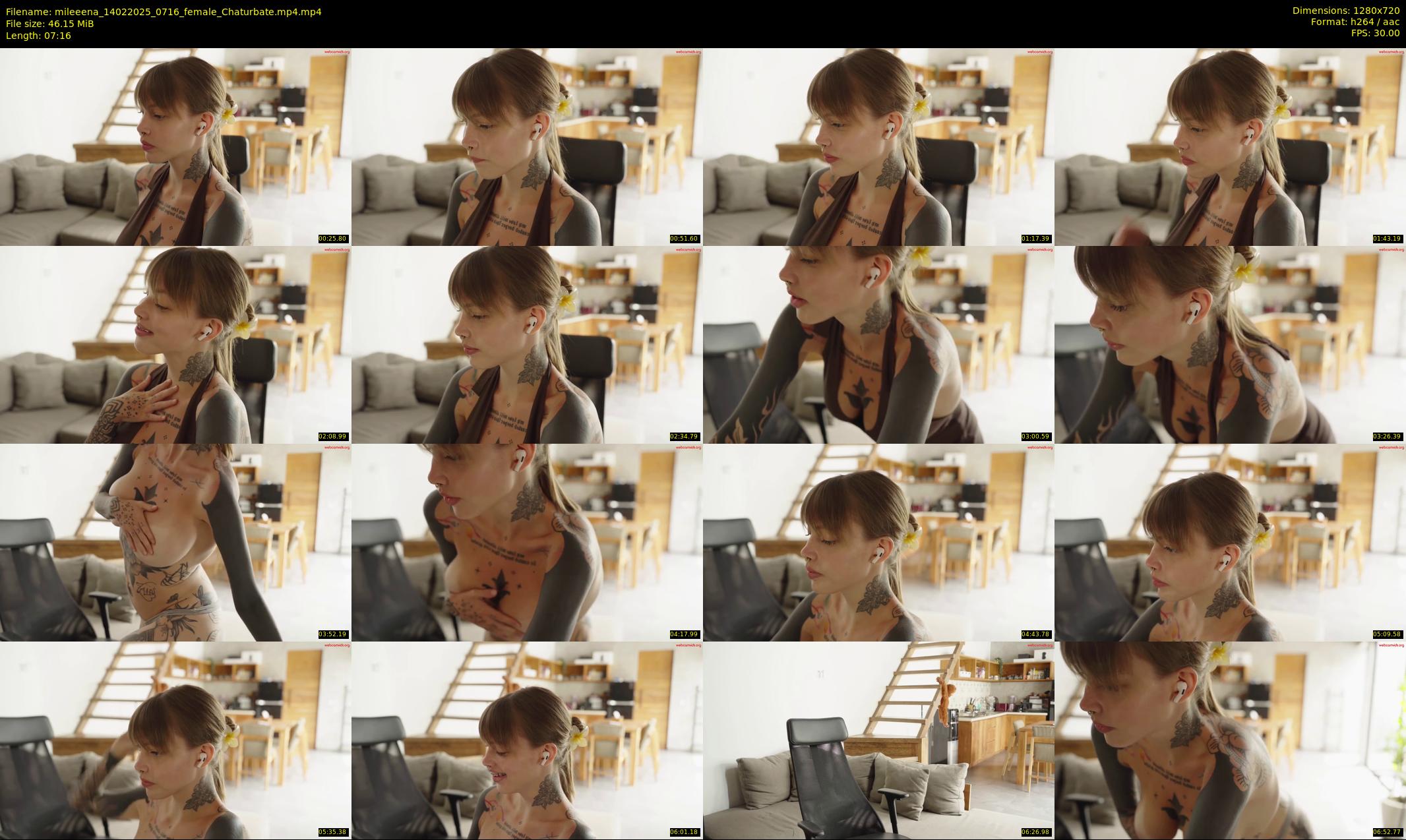 mileeena — 8 minute Chaturbate female cam show recording, 720p, Feb 14, 2025