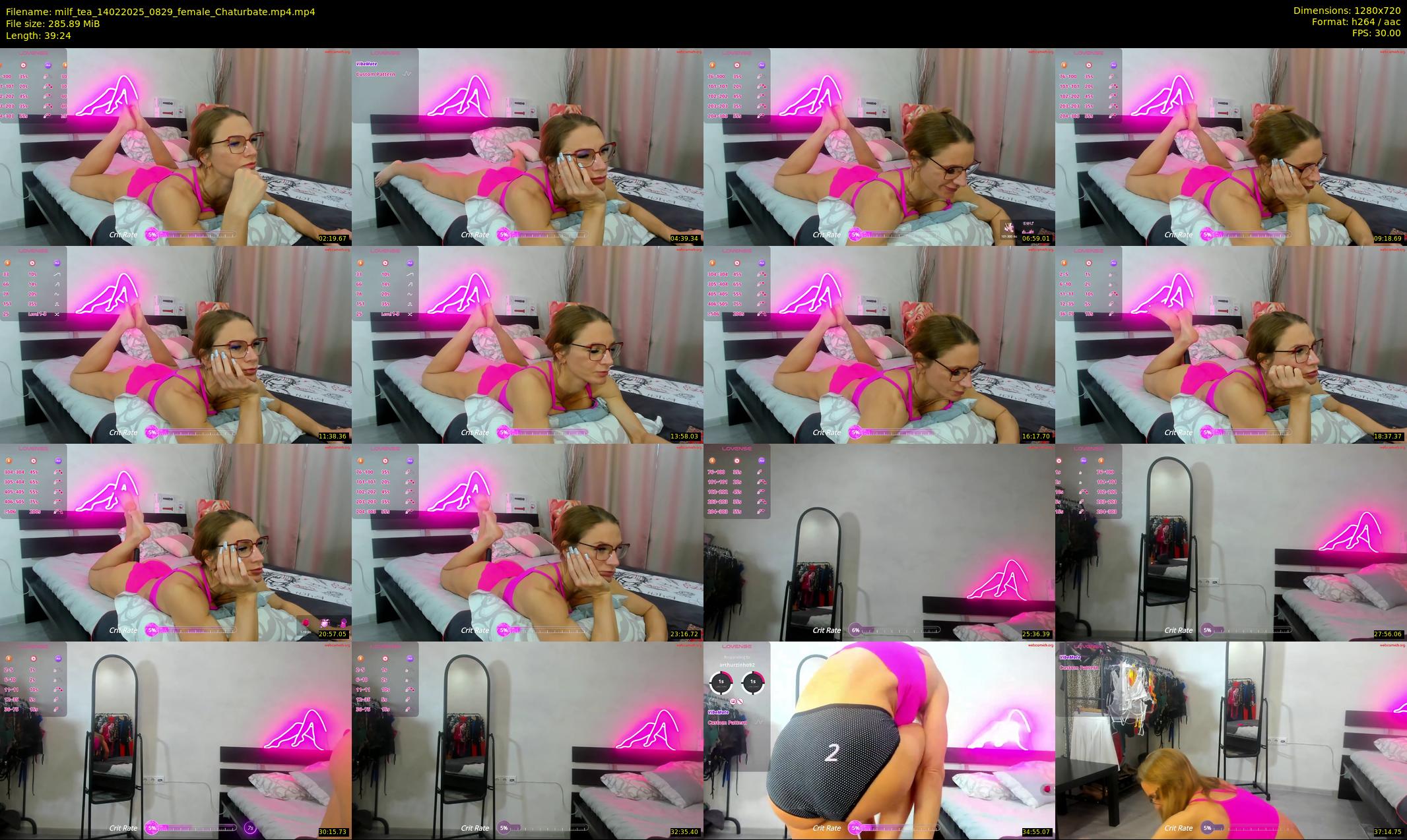milf_tea — 40 minute Chaturbate female cam show recording, 720p, Feb 14, 2025
