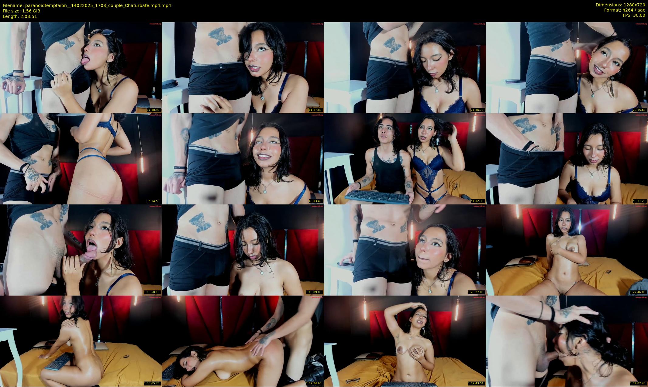 paranoidtemptaion_ — 124 minute Chaturbate couple cam show recording, 720p, Feb 14, 2025