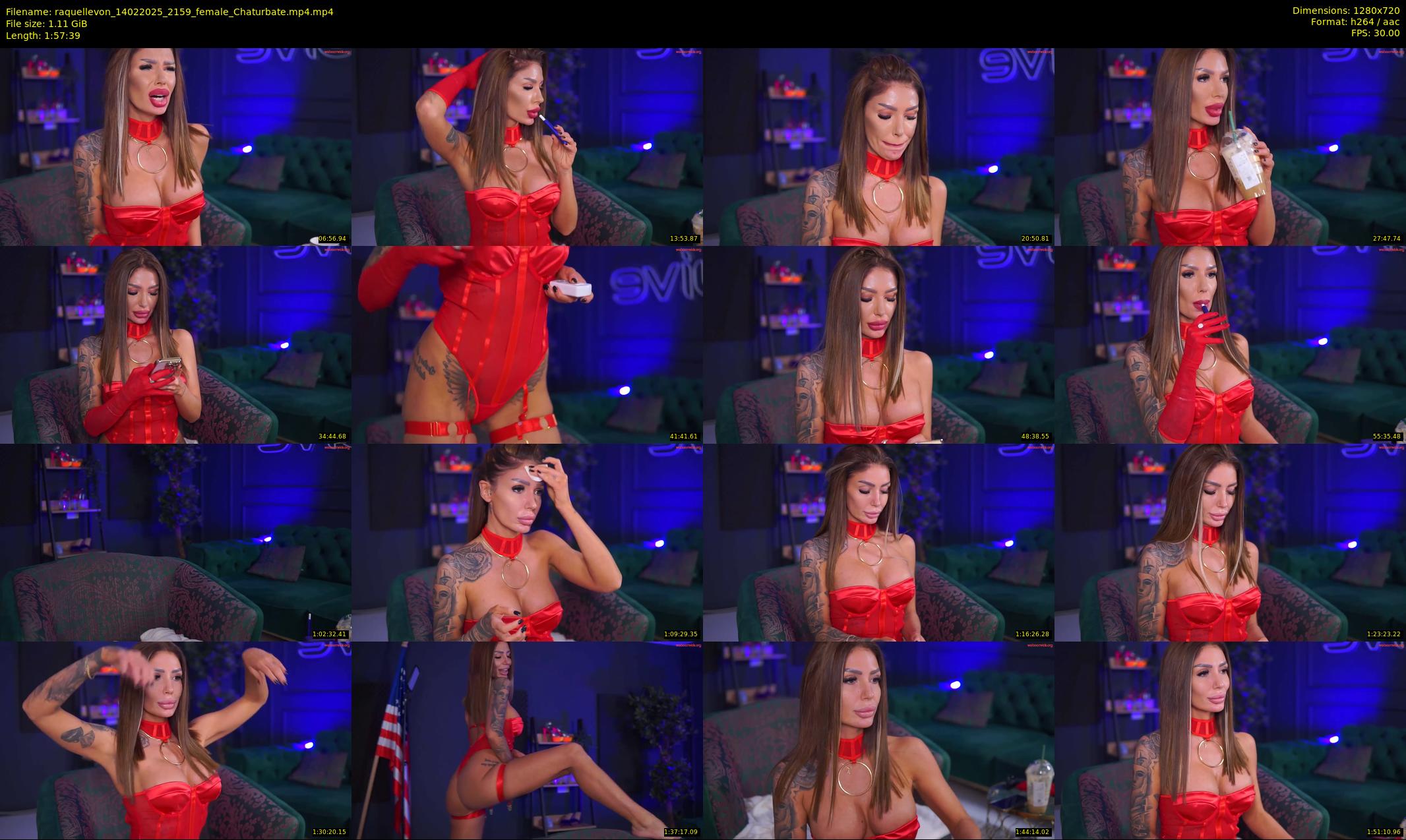raquellevon — 118 minute Chaturbate female cam show recording, 720p, Feb 14, 2025