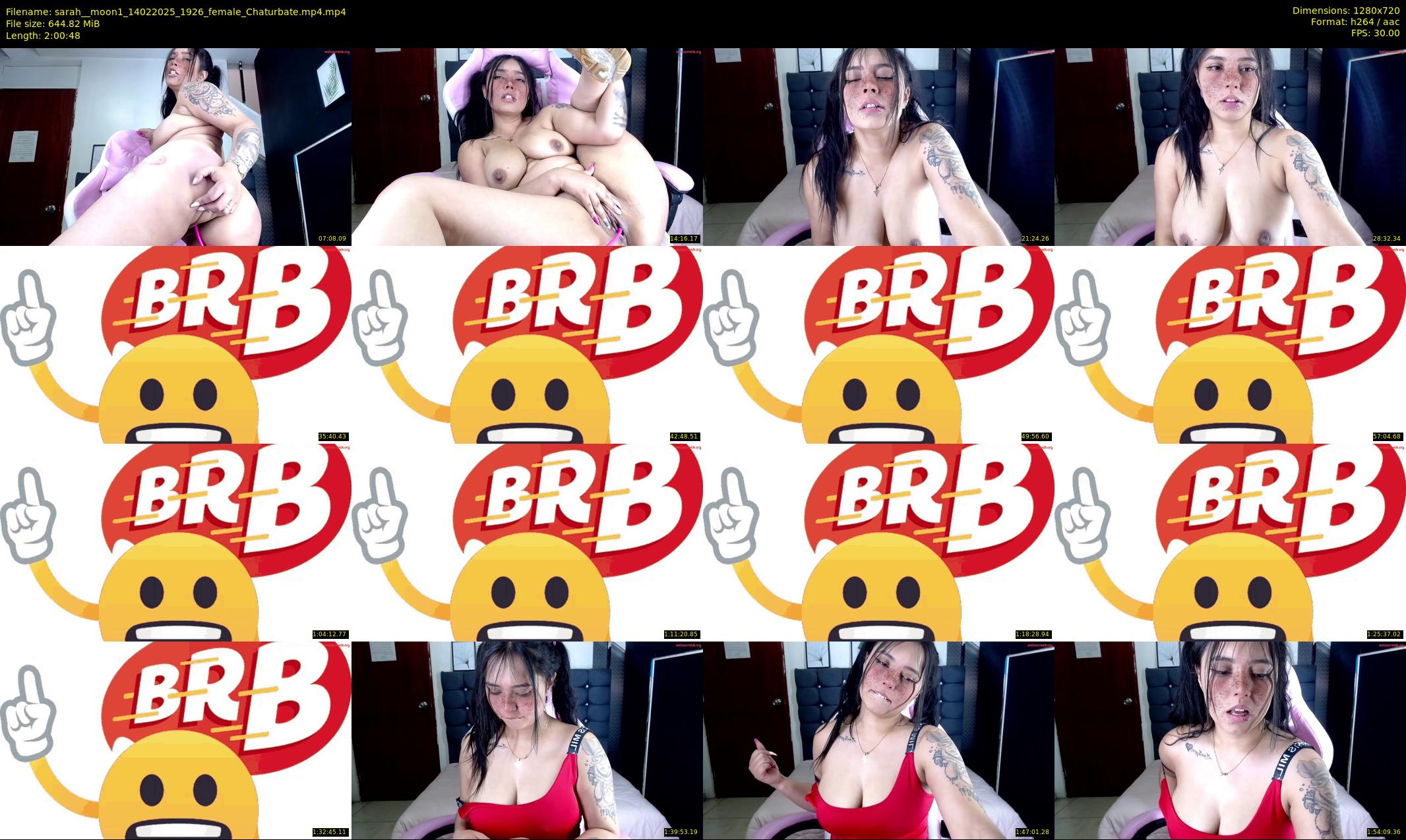 sarah__moon1 — 121 minute Chaturbate female cam show recording, 720p, Feb 14, 2025