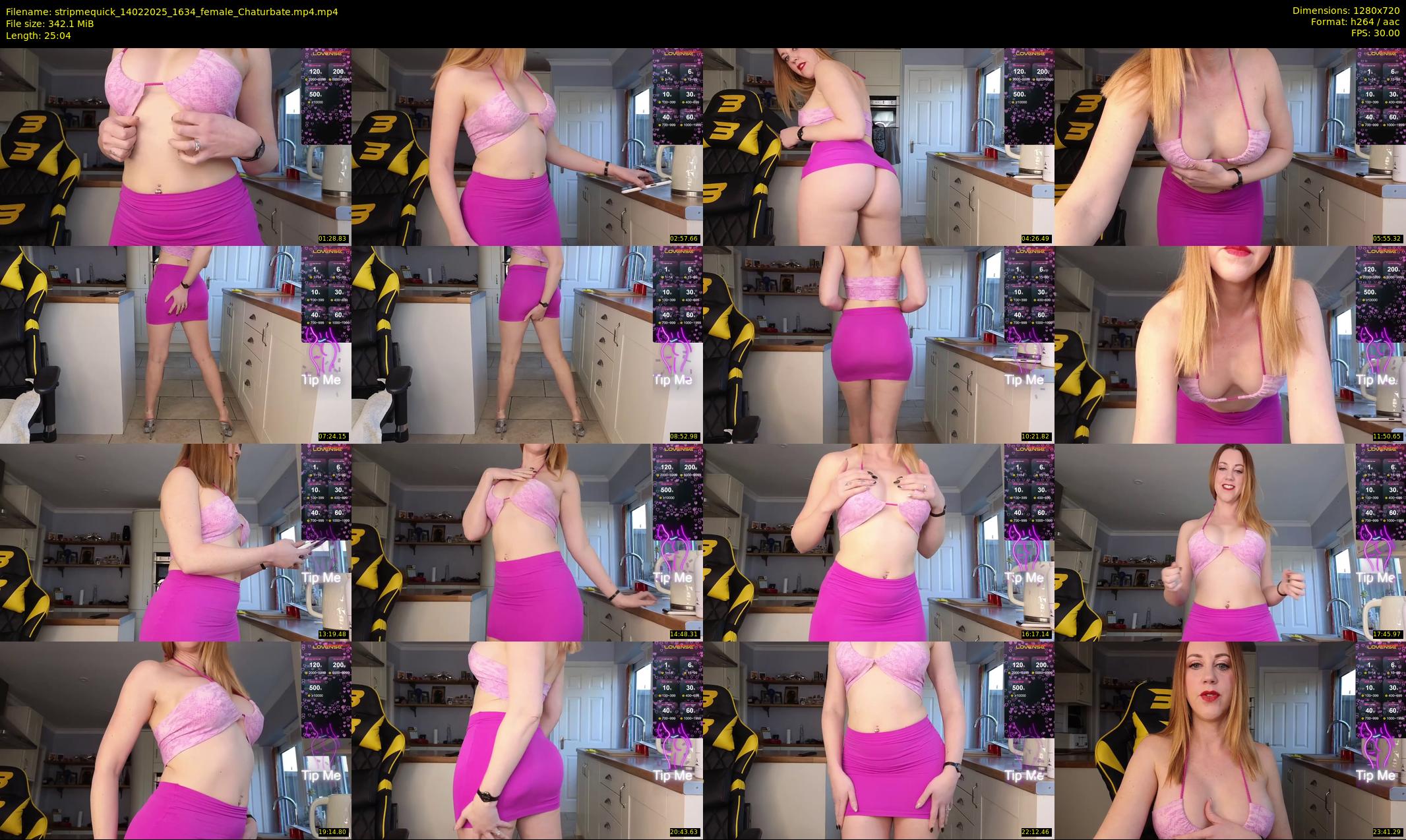 stripmequick — 26 minute Chaturbate female cam show recording, 720p, Feb 14, 2025