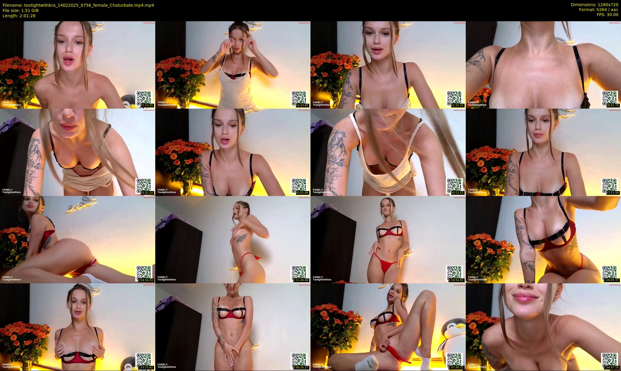 tootightwithbra — 122 minute Chaturbate female cam show recording, 720p, Feb 14, 2025