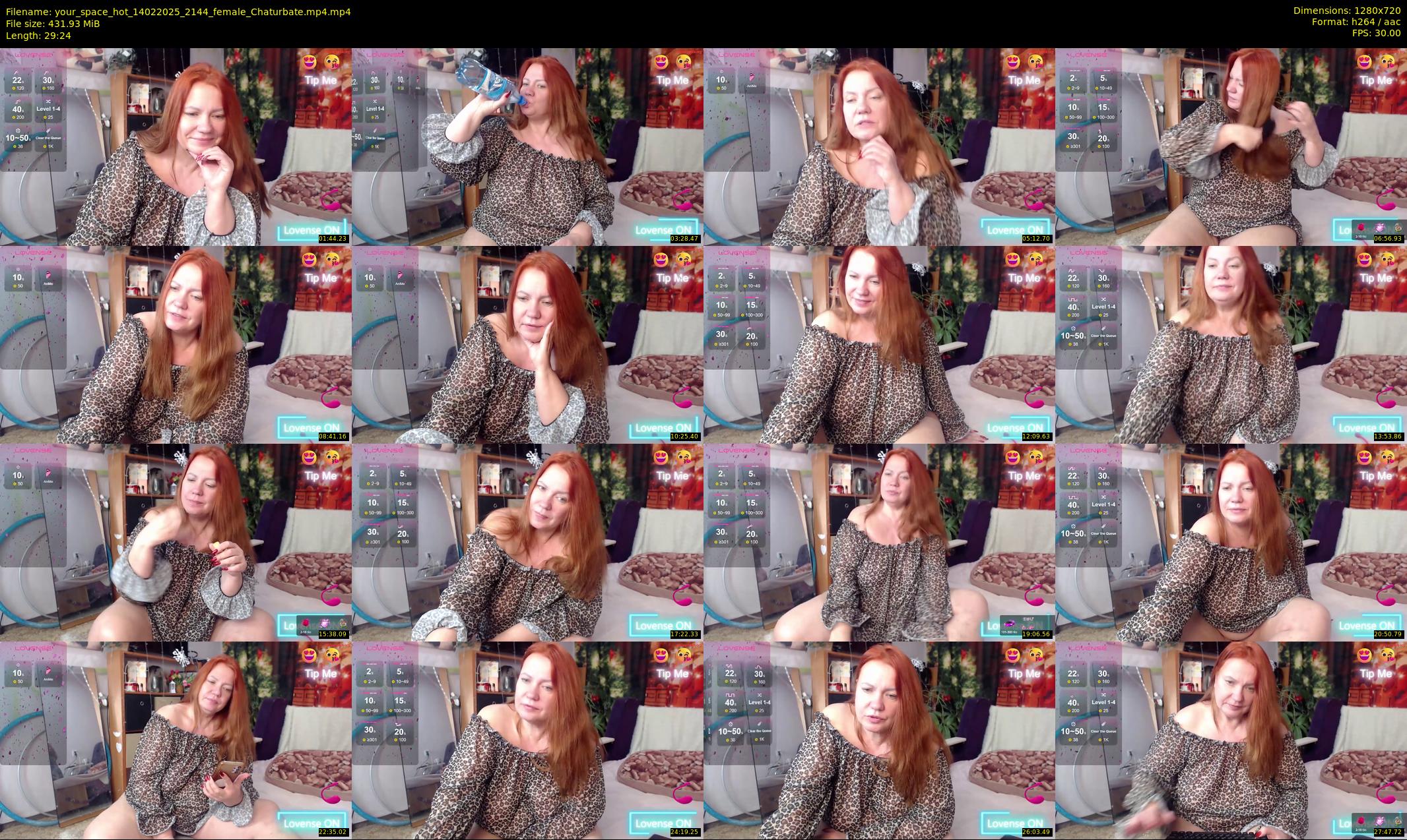 your_space_hot — 30 minute Chaturbate female cam show recording, 720p, Feb 14, 2025