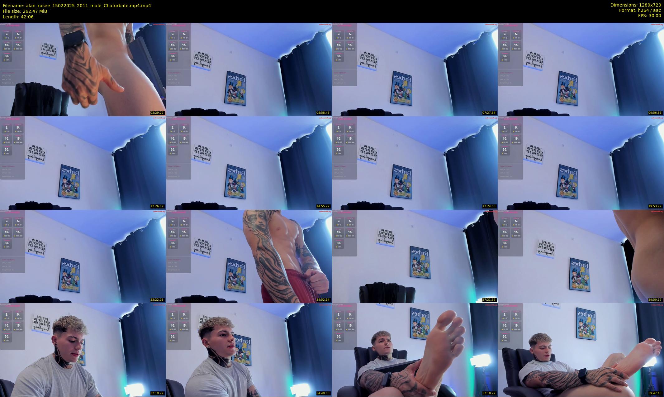 alan_rosee — 43 minute Chaturbate male cam show recording, 720p, Feb 15, 2025