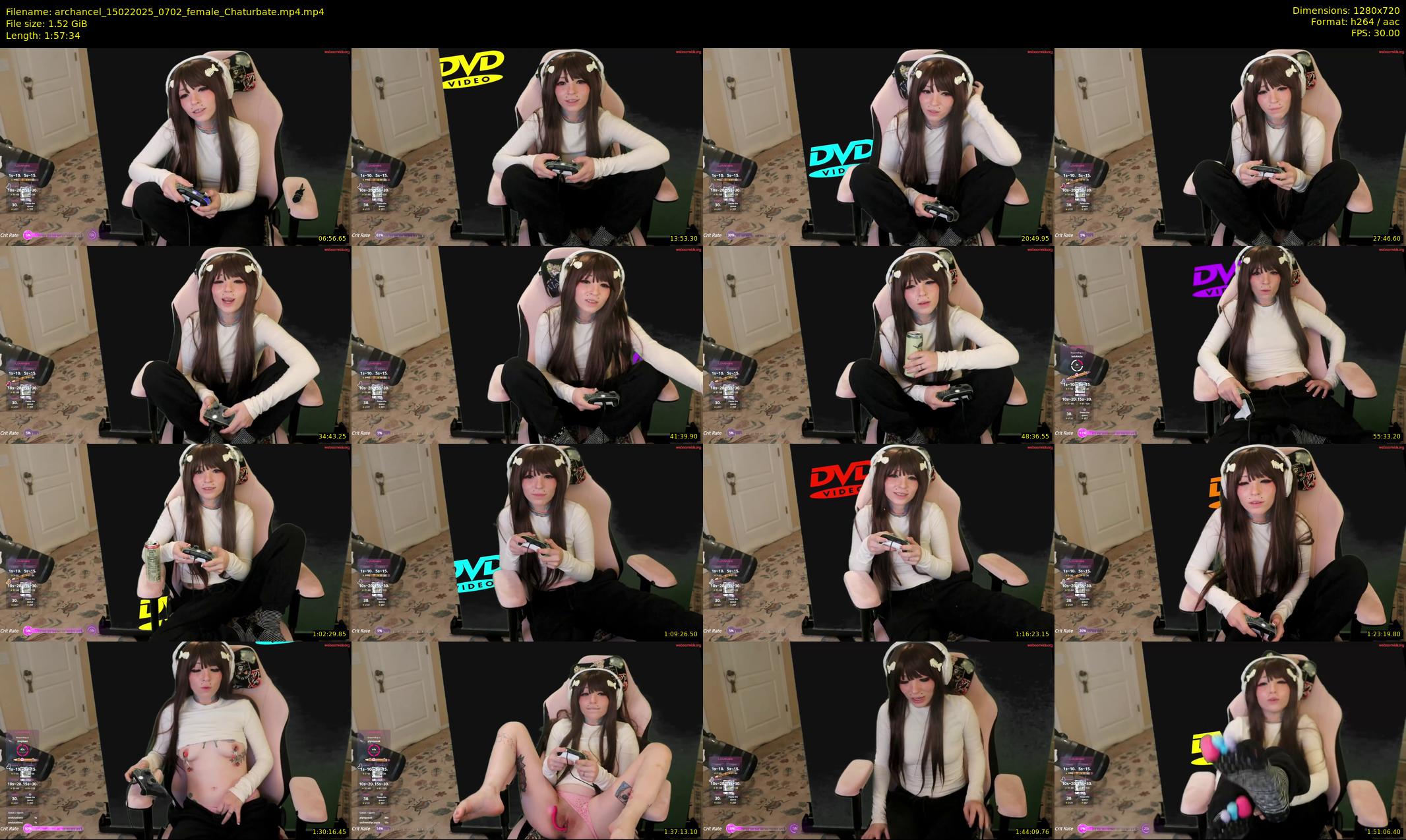 archancel — 118 minute Chaturbate female cam show recording, 720p, Feb 15, 2025