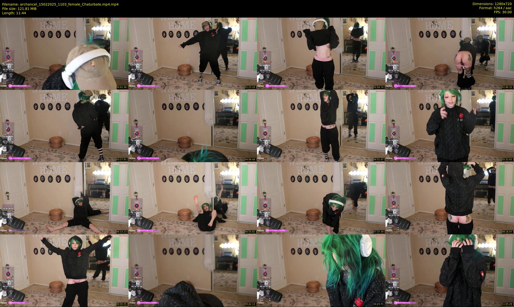 archancel — 12 minute Chaturbate female cam show recording, 720p, Feb 15, 2025