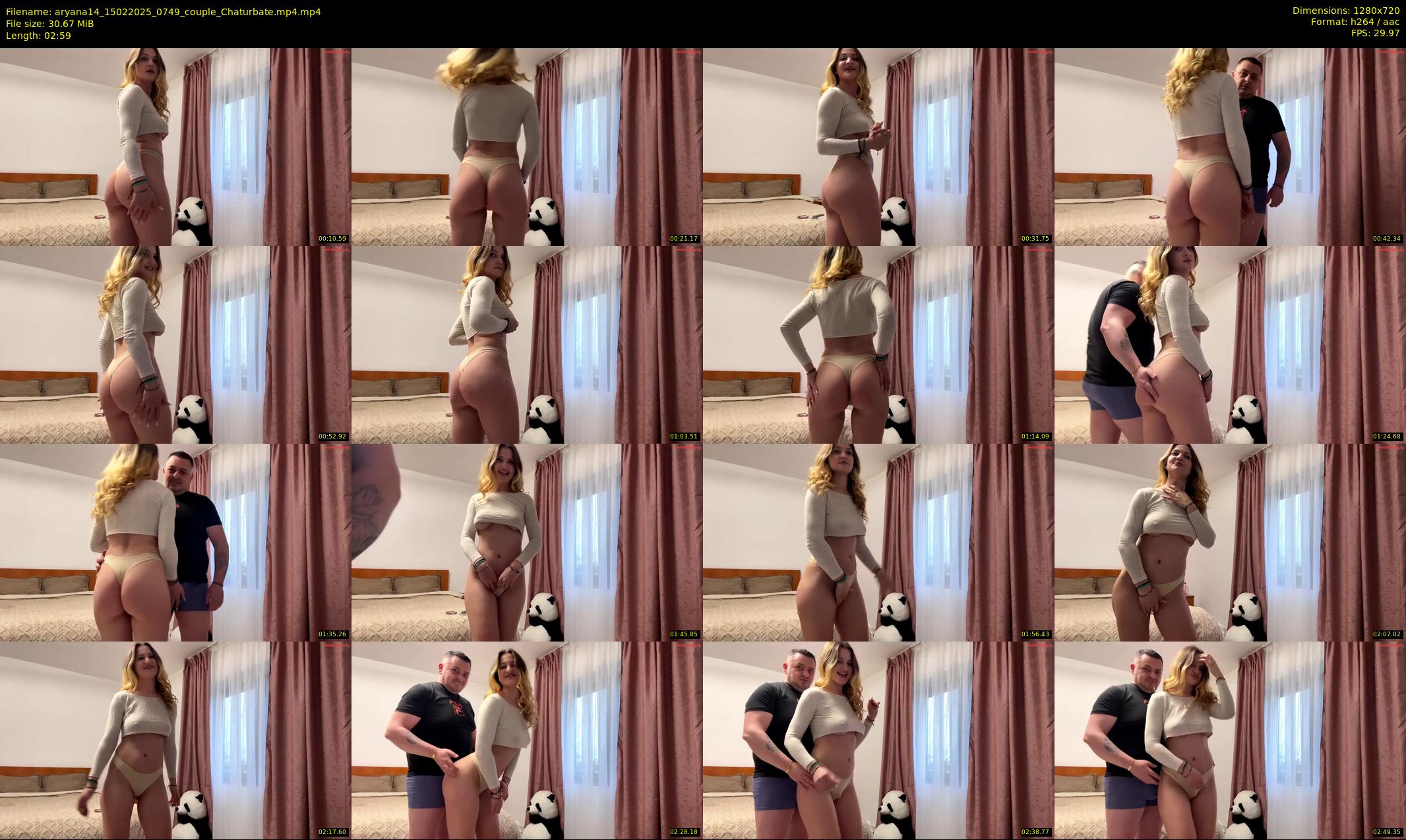 aryana14 — 3 minute Chaturbate couple cam show recording, 720p, Feb 15, 2025