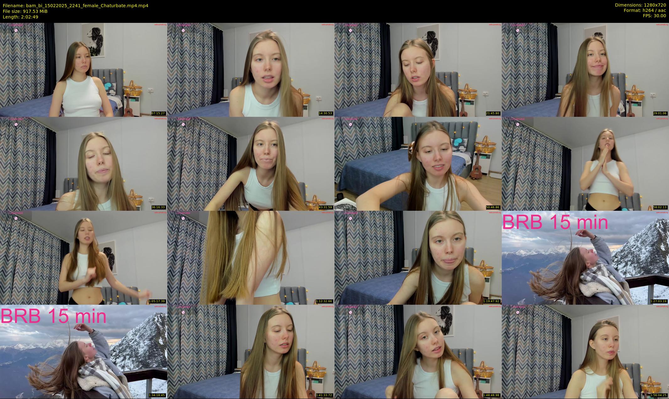 bam_bi — 123 minute Chaturbate female cam show recording, 720p, Feb 15, 2025