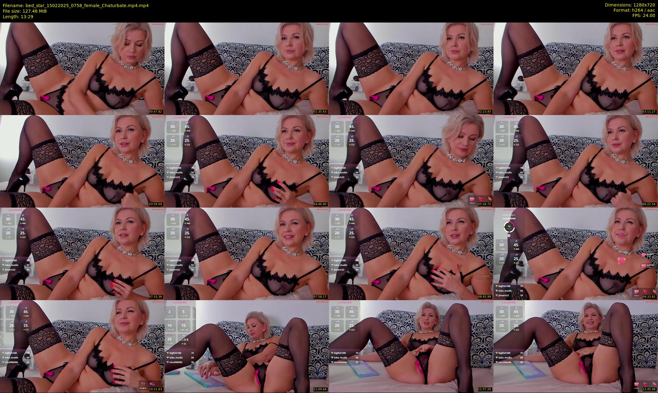 bed_star — 14 minute Chaturbate female cam show recording, 720p, Feb 15, 2025