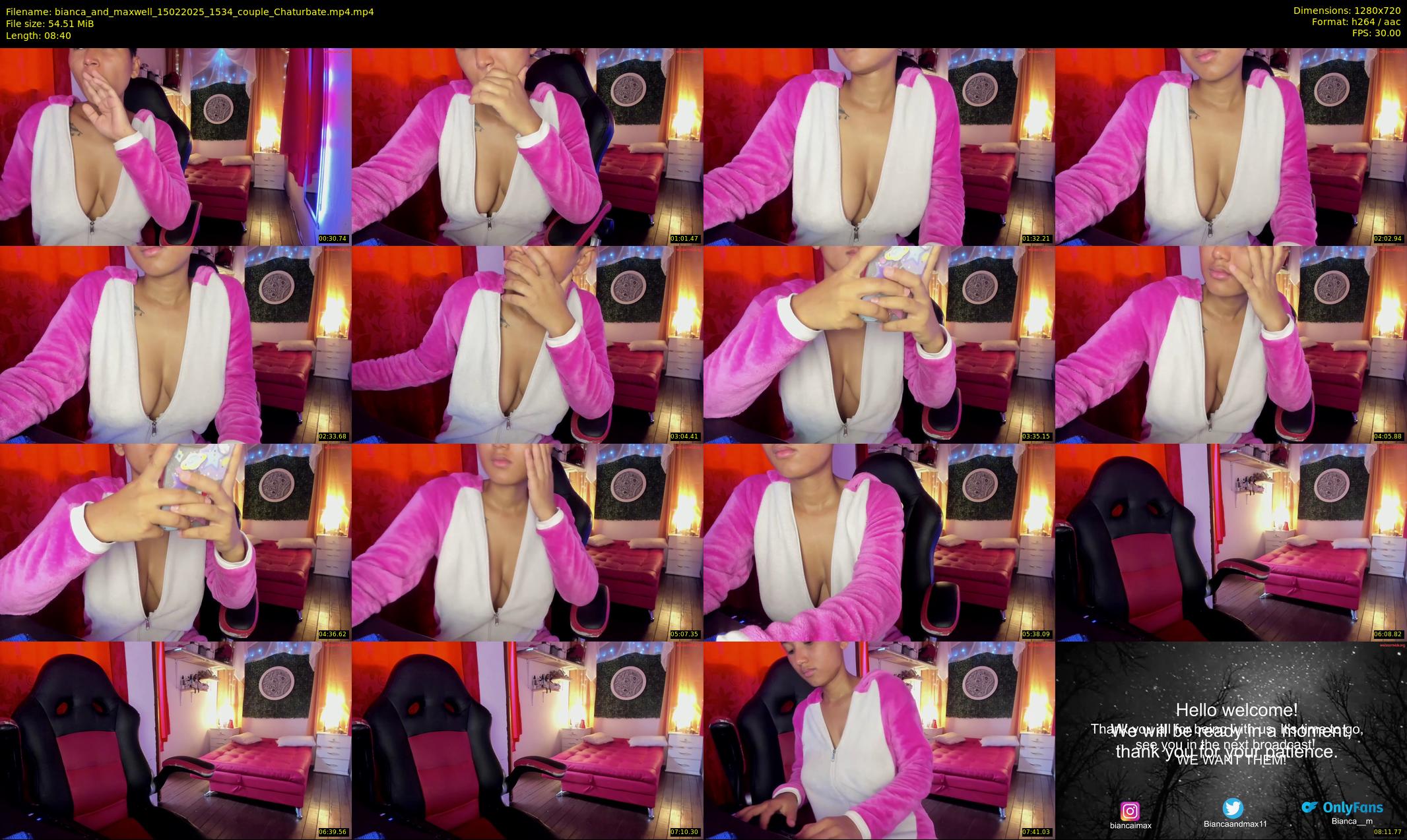 bianca_and_maxwell — 9 minute Chaturbate couple cam show recording, 720p, Feb 15, 2025