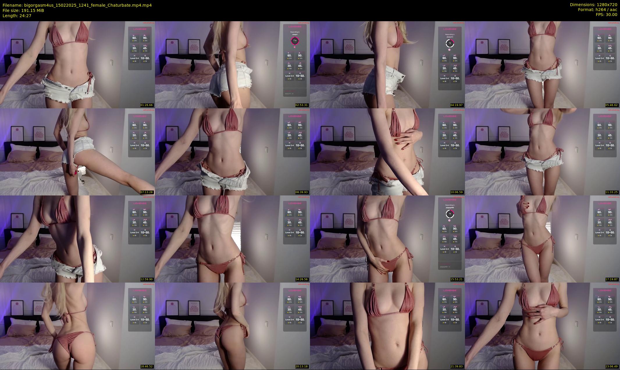 bigorgasm4us — 25 minute Chaturbate female cam show recording, 720p, Feb 15, 2025