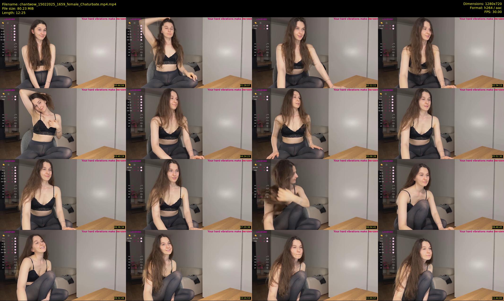 chantwow — 13 minute Chaturbate female cam show recording, 720p, Feb 15, 2025