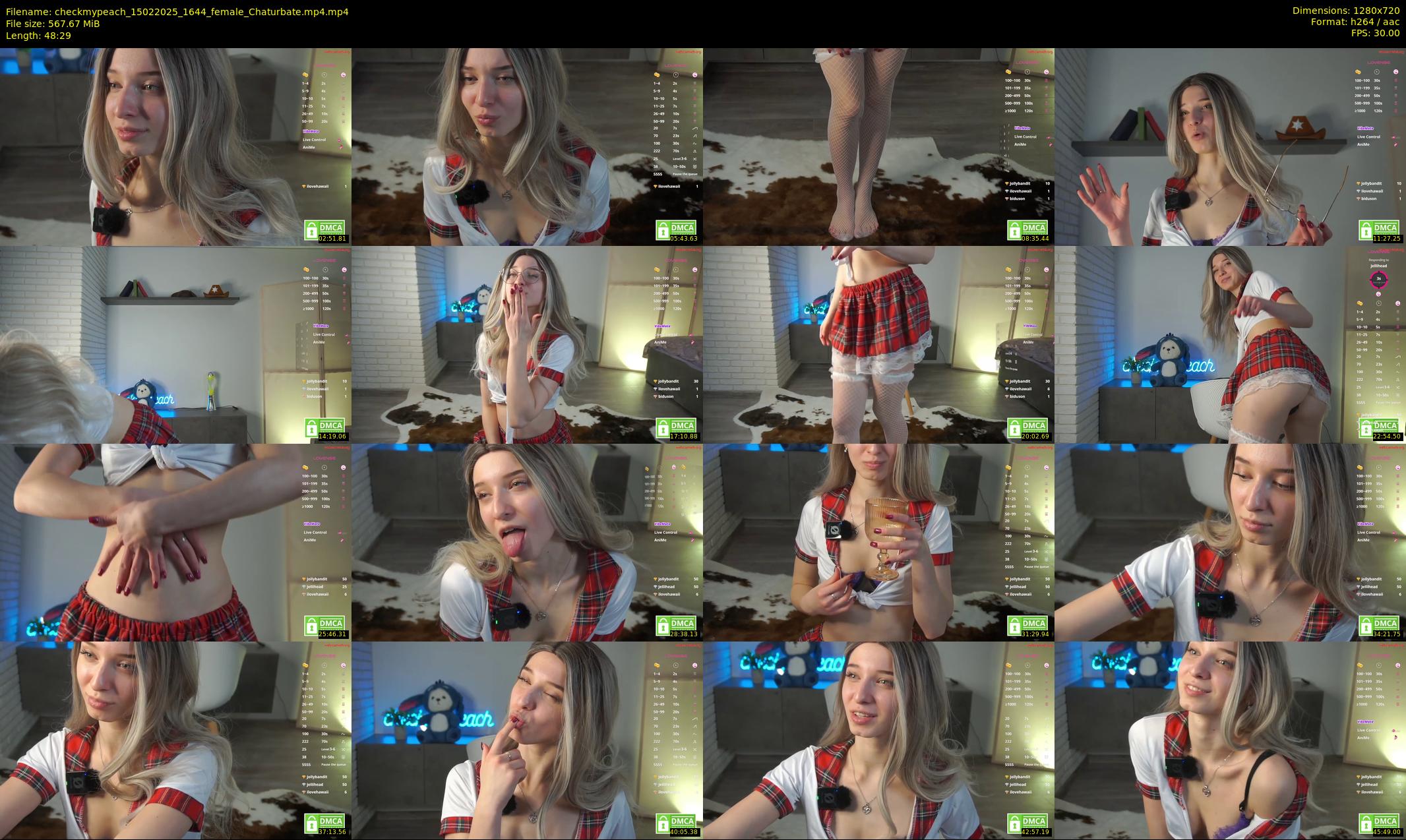 checkmypeach — 49 minute Chaturbate female cam show recording, 720p, Feb 15, 2025