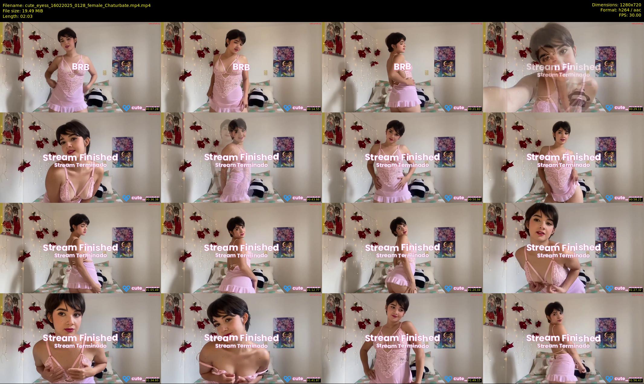 cute_eyess — 3 minute Chaturbate female cam show recording, 720p, Feb 16, 2025
