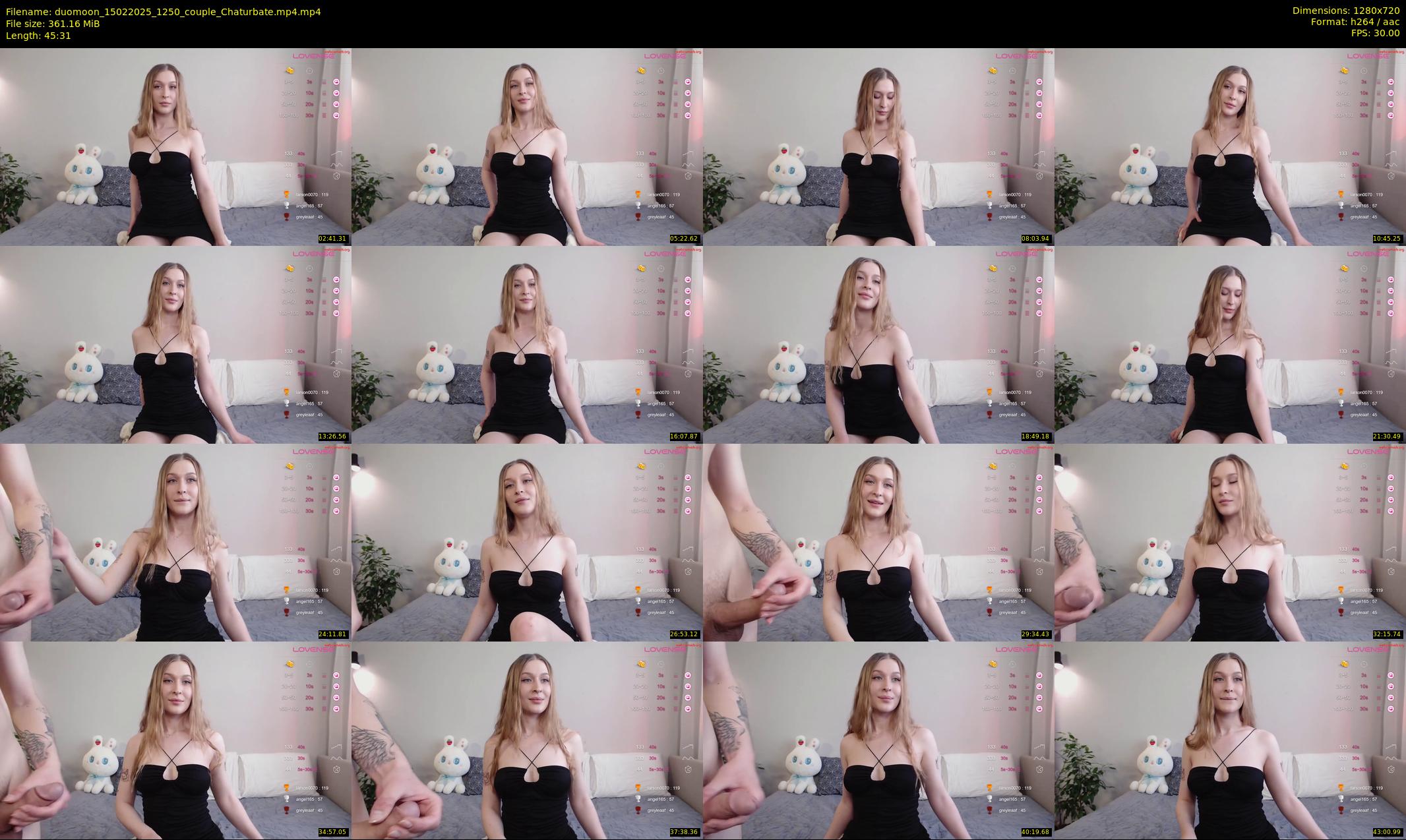 duomoon — 46 minute Chaturbate couple cam show recording, 720p, Feb 15, 2025
