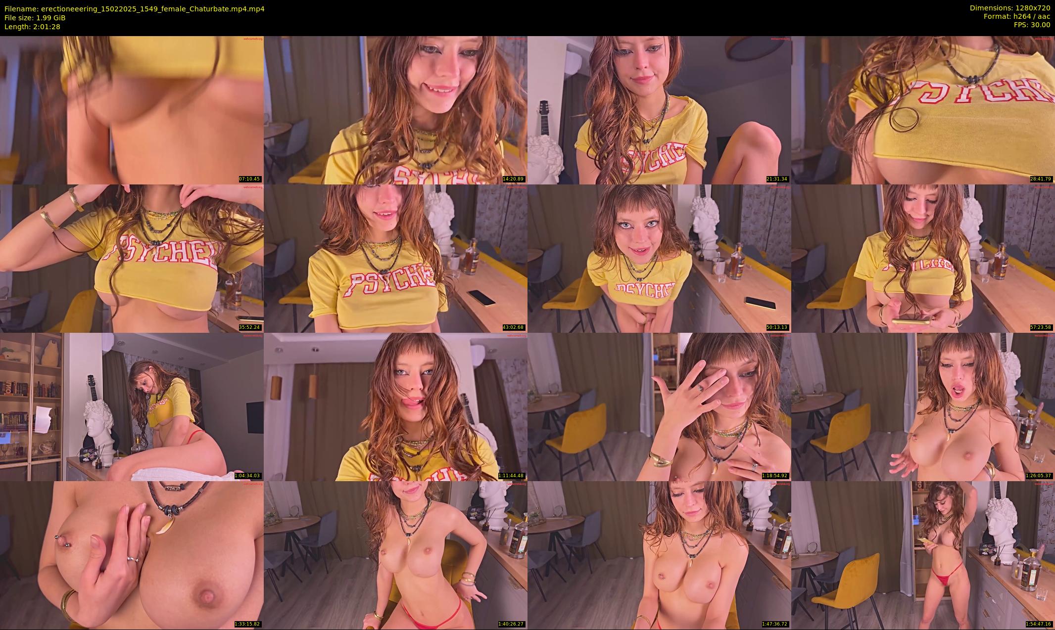 erectioneeering — 122 minute Chaturbate female cam show recording, 720p, Feb 15, 2025