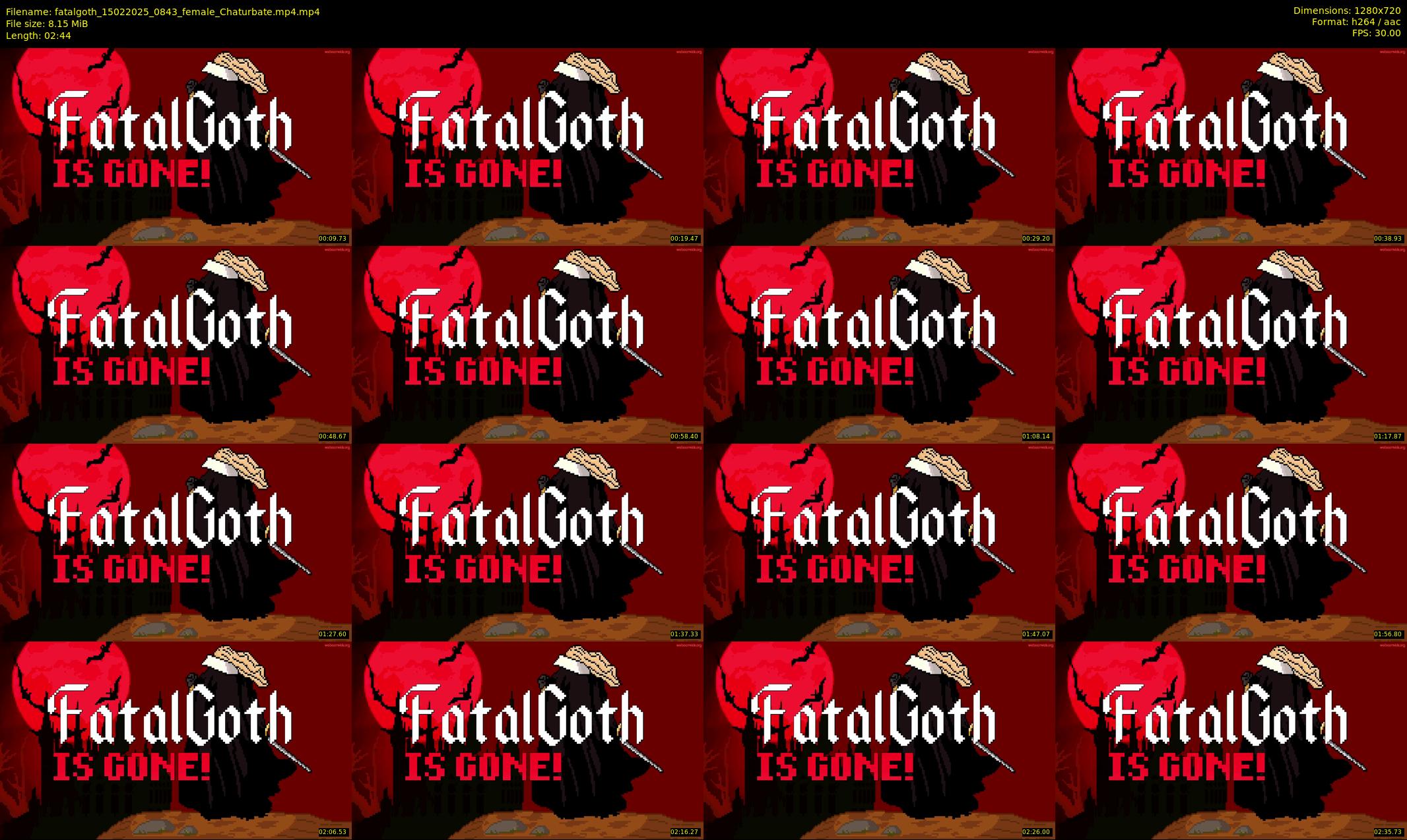 fatalgoth — 3 minute Chaturbate couple cam show recording, 720p, Feb 15, 2025