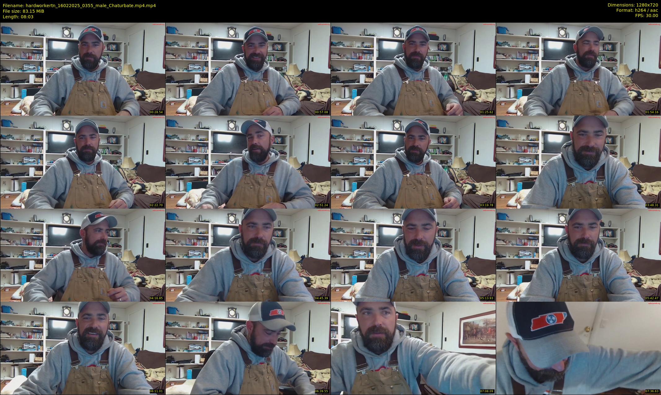 hardworkertn — 9 minute Chaturbate male cam show recording, 720p, Feb 16, 2025