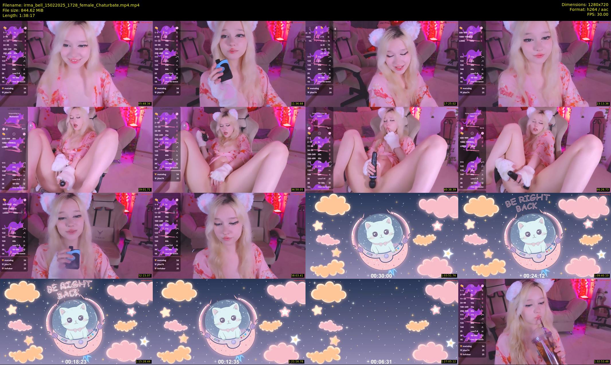 irma_bell — 99 minute Chaturbate female cam show recording, 720p, Feb 15, 2025