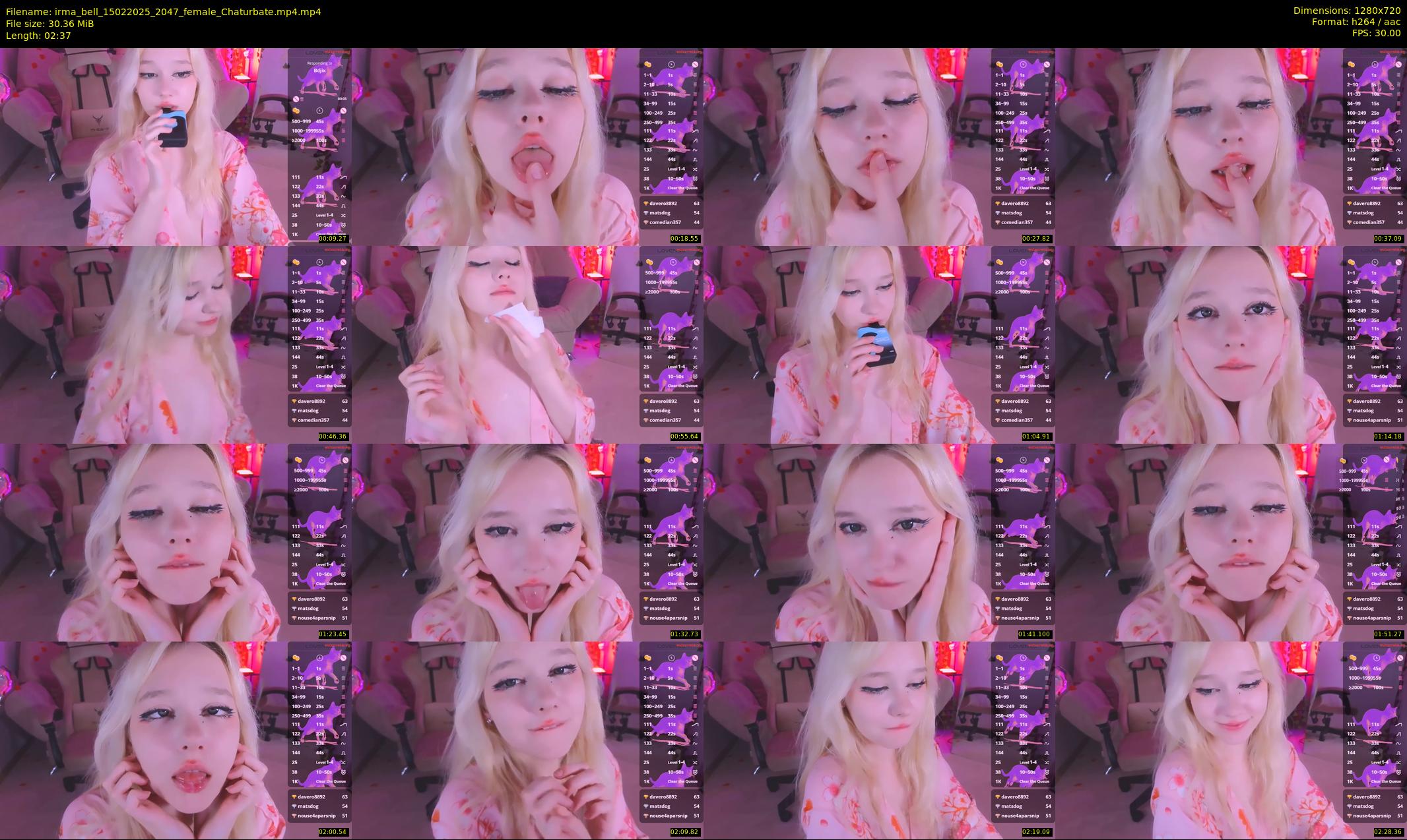 irma_bell — 3 minute Chaturbate female cam show recording, 720p, Feb 15, 2025