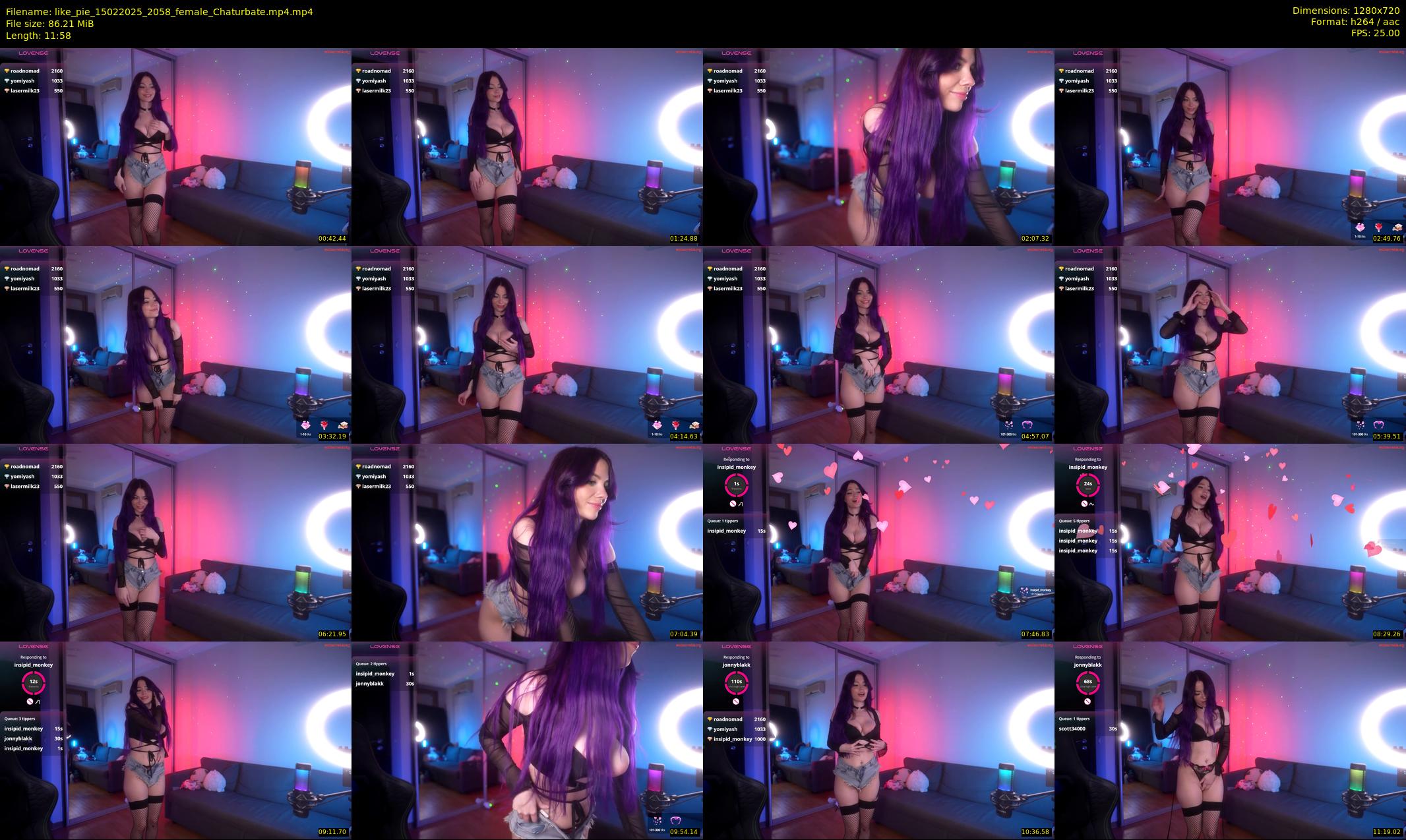 like_pie — 12 minute Chaturbate couple cam show recording, 720p, Feb 15, 2025