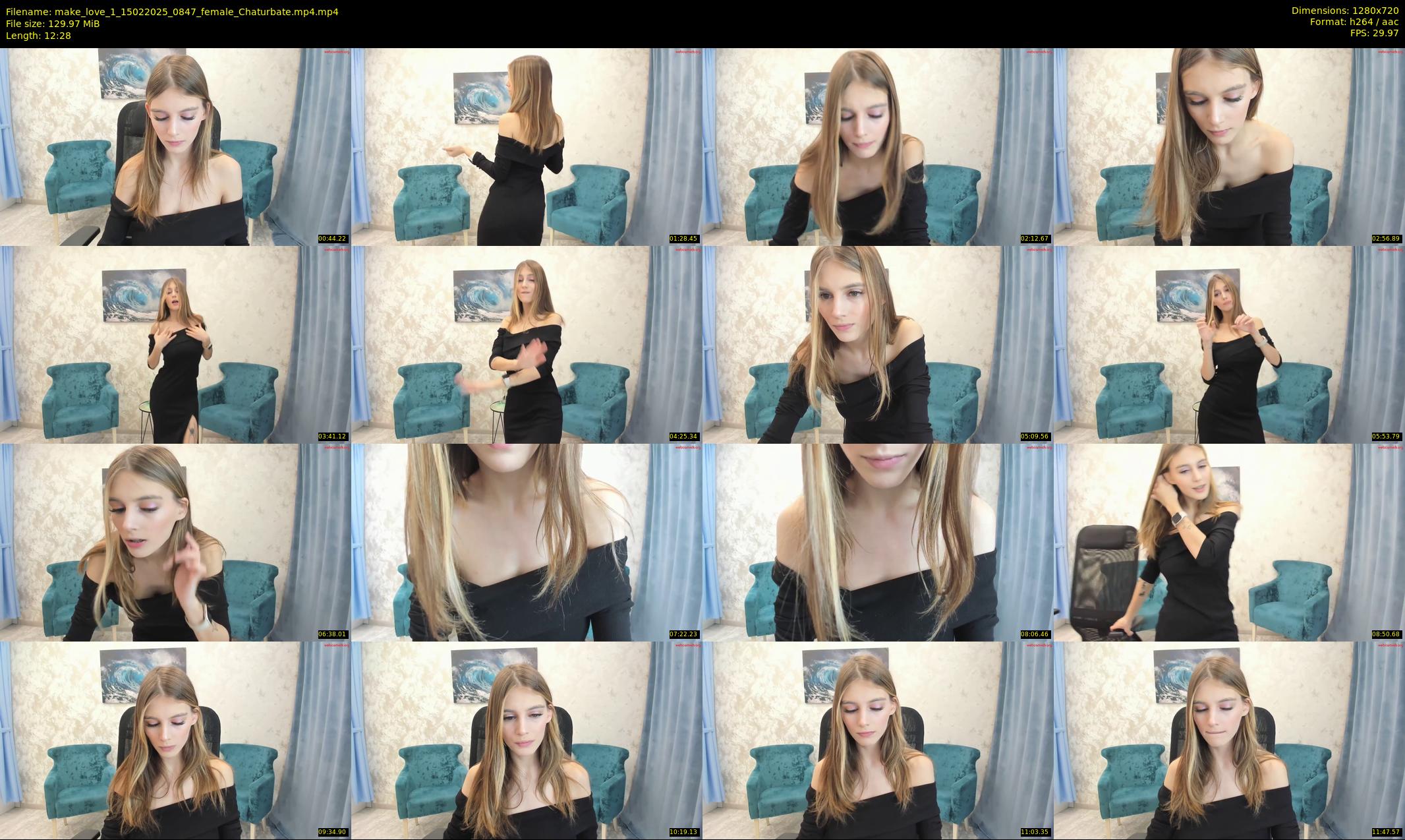 make_love_1 — 13 minute Chaturbate female cam show recording, 720p, Feb 15, 2025