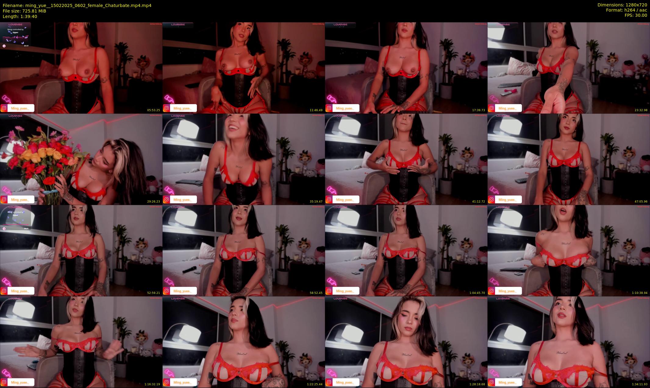ming_yue_ — 100 minute Chaturbate female cam show recording, 720p, Feb 15, 2025