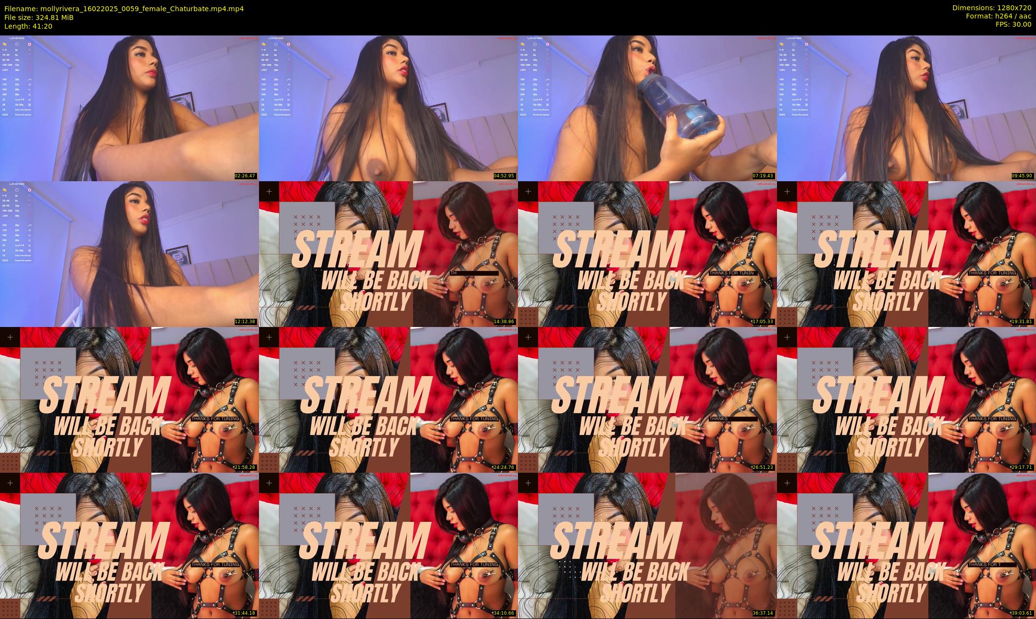 mollyrivera — 42 minute Chaturbate female cam show recording, 720p, Feb 16, 2025