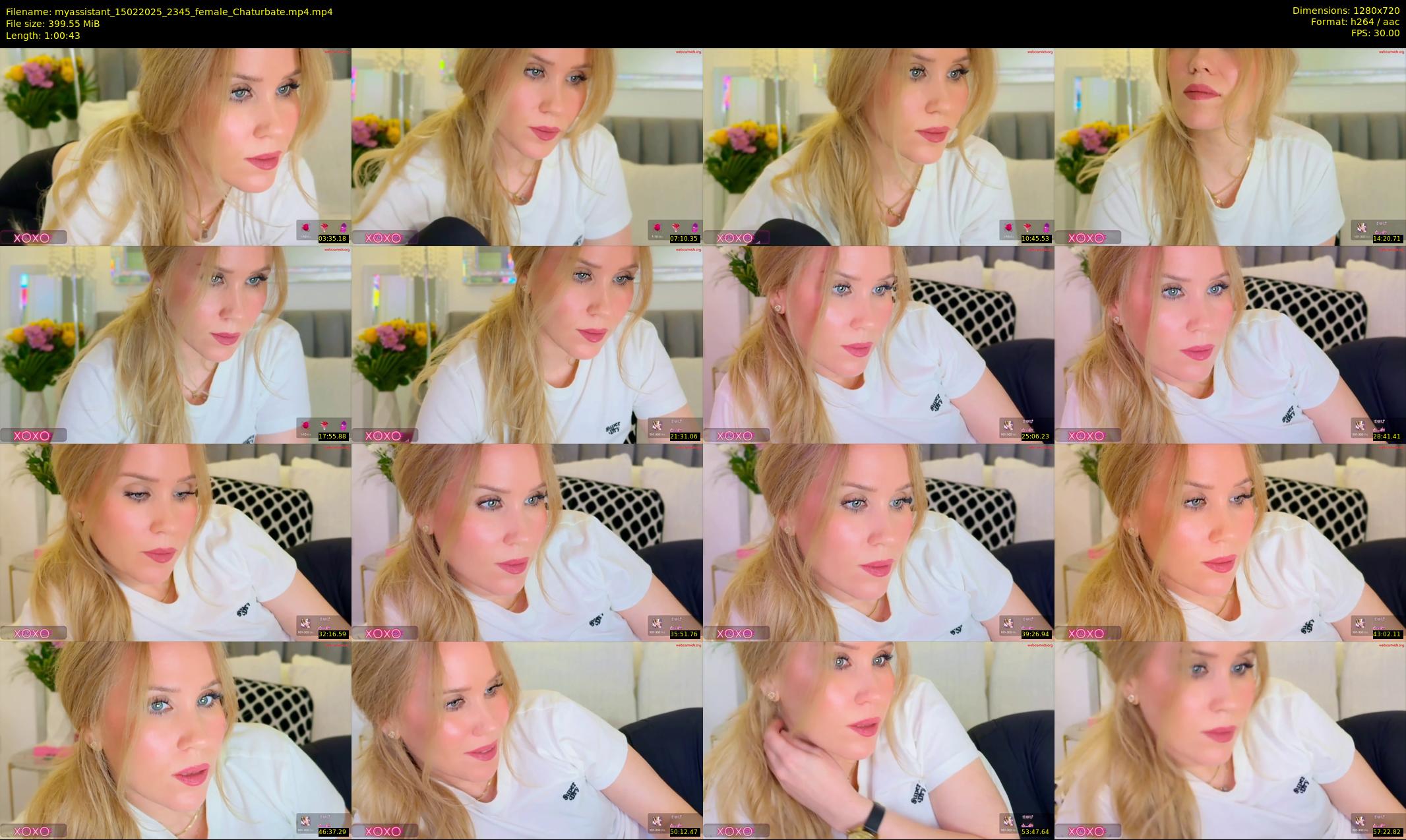 myassistant — 61 minute Chaturbate female cam show recording, 720p, Feb 15, 2025