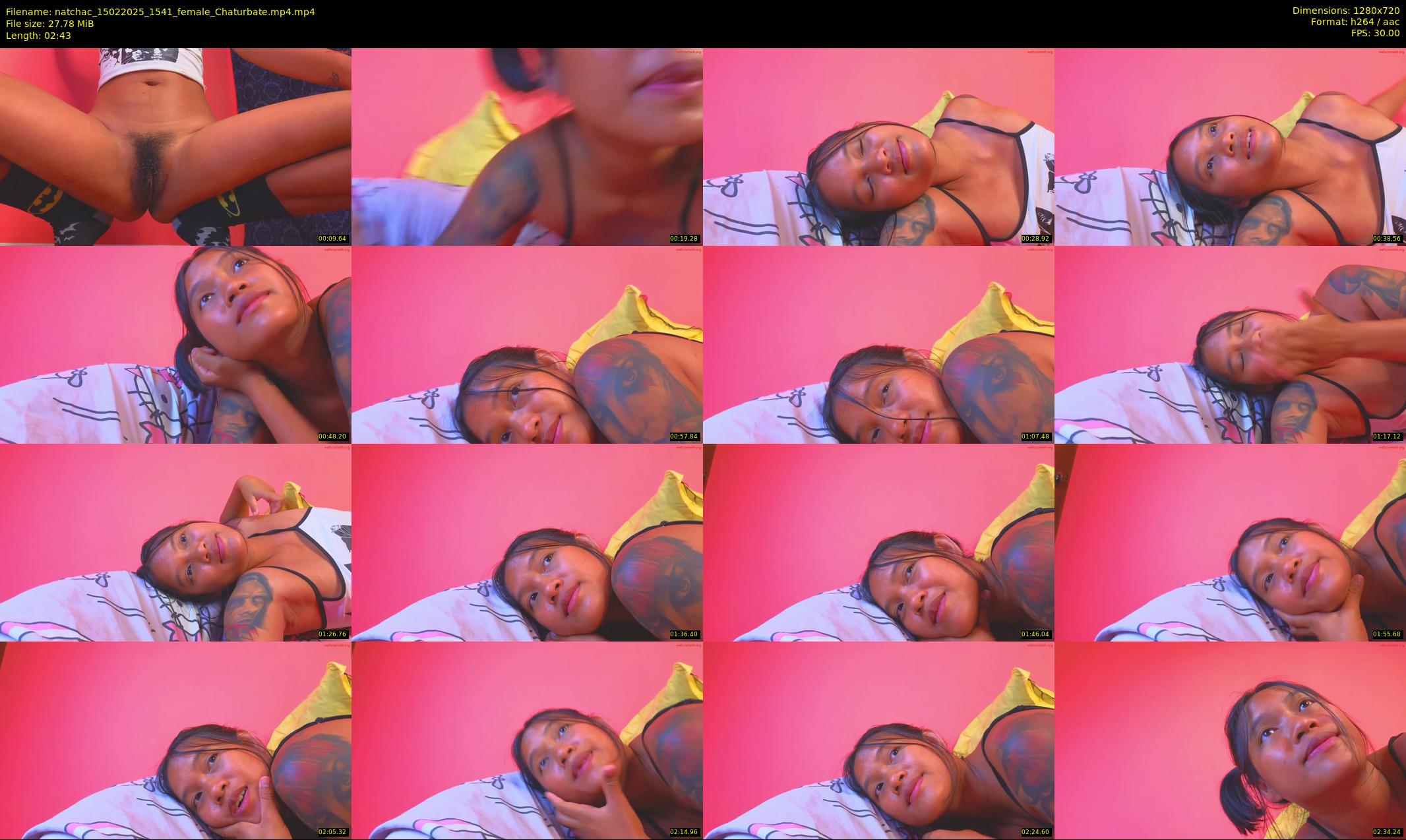 natchac — 3 minute Chaturbate female cam show recording, 720p, Feb 15, 2025