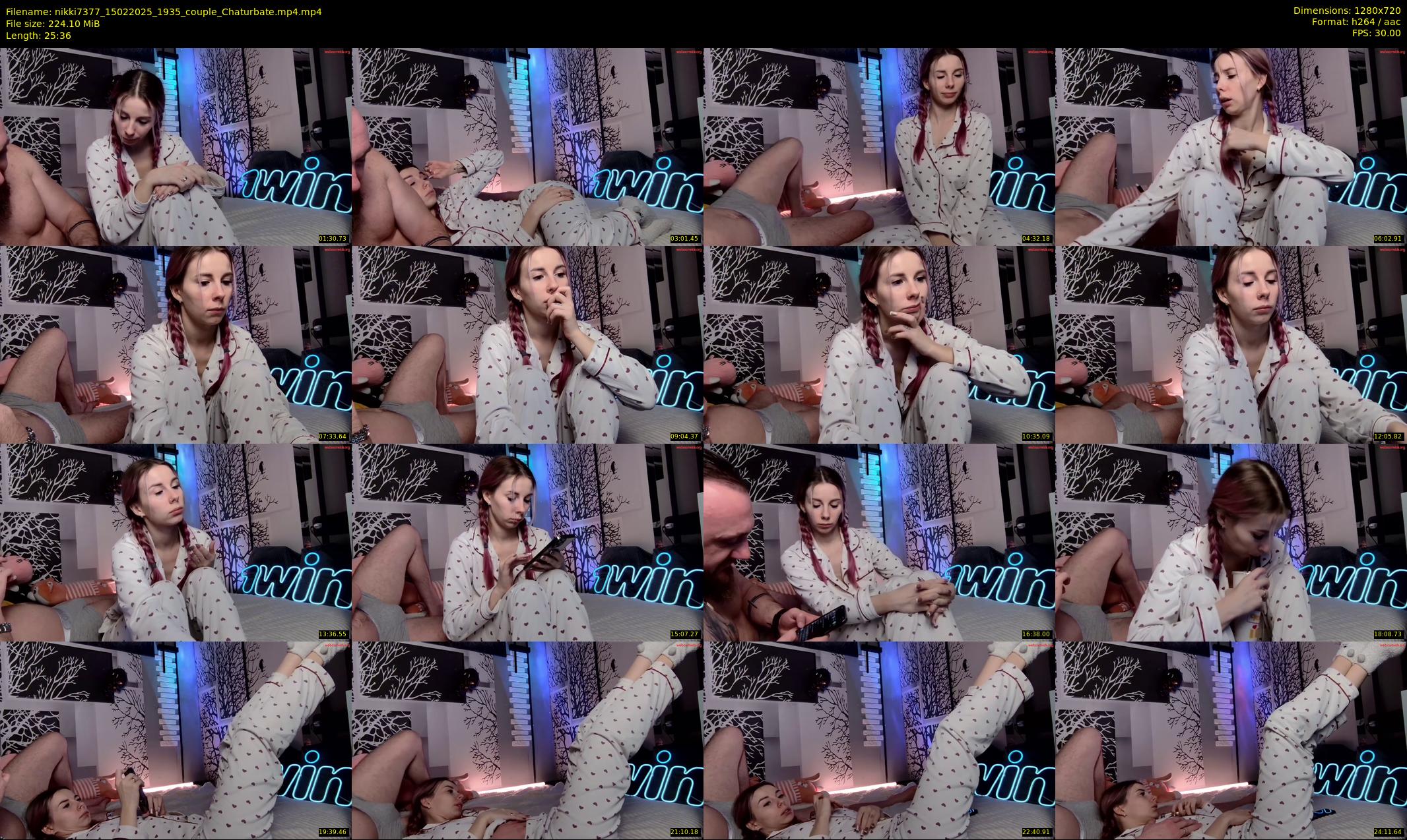 nikki7377 — 26 minute Chaturbate couple cam show recording, 720p, Feb 15, 2025