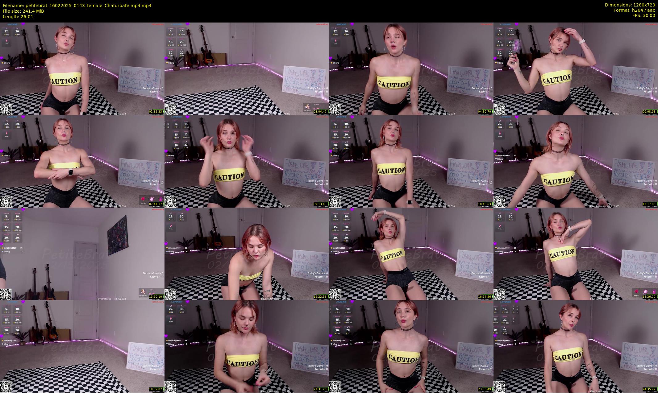 petitebrat — 27 minute Chaturbate female cam show recording, 720p, Feb 16, 2025