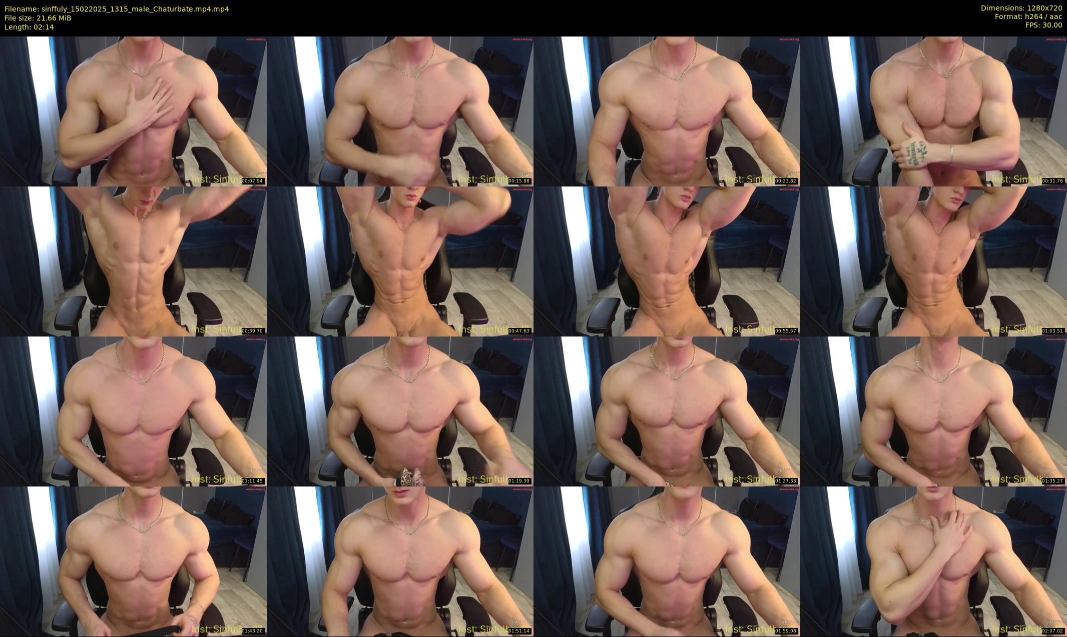 sinffuly — 3 minute Chaturbate male cam show recording, 720p, Feb 15, 2025