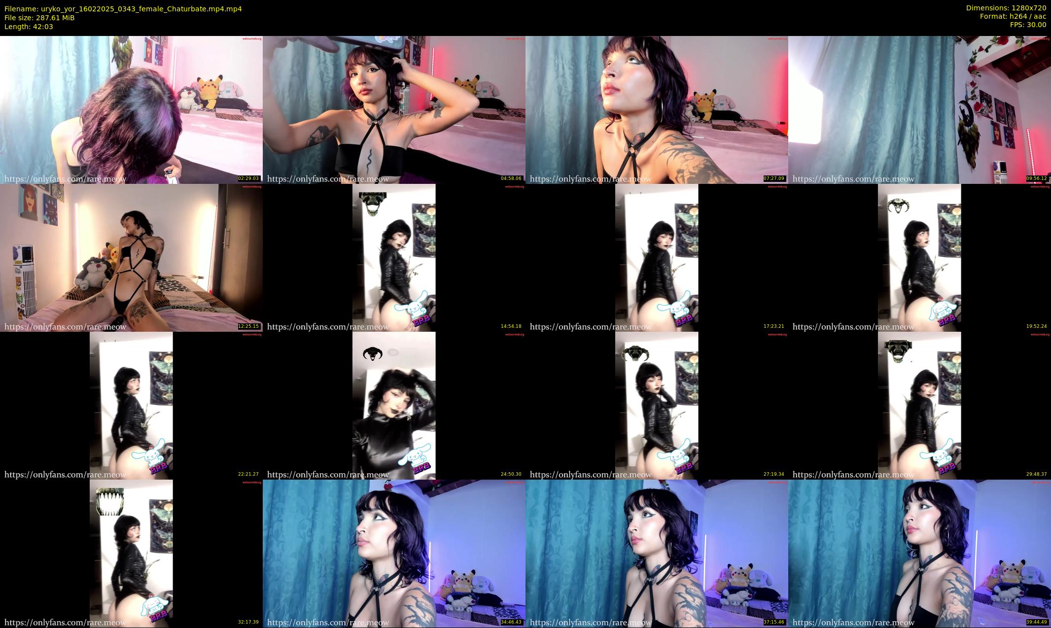uryko_yor — 43 minute Chaturbate female cam show recording, 720p, Feb 16, 2025