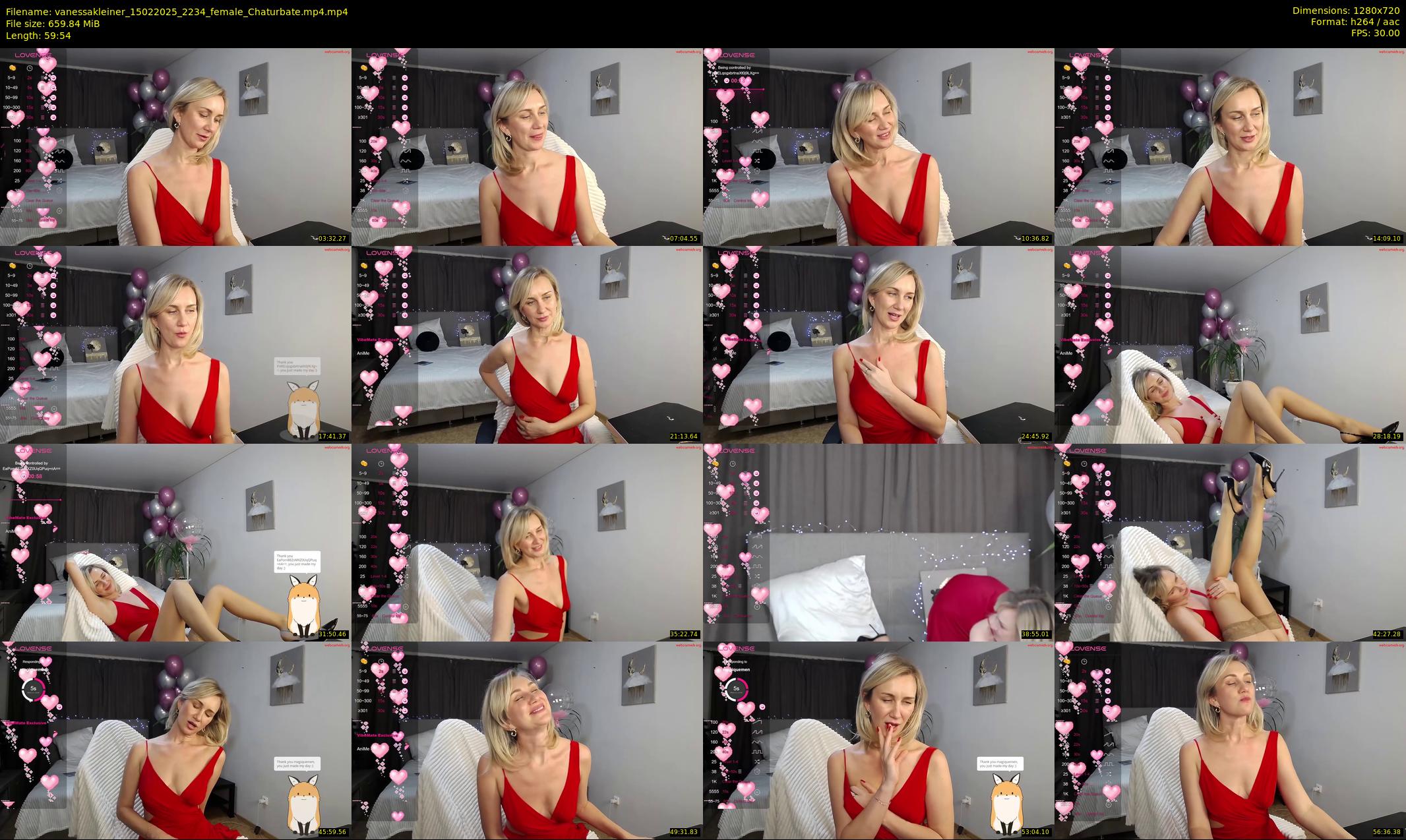 vanessakleiner — 60 minute Chaturbate female cam show recording, 720p, Feb 15, 2025