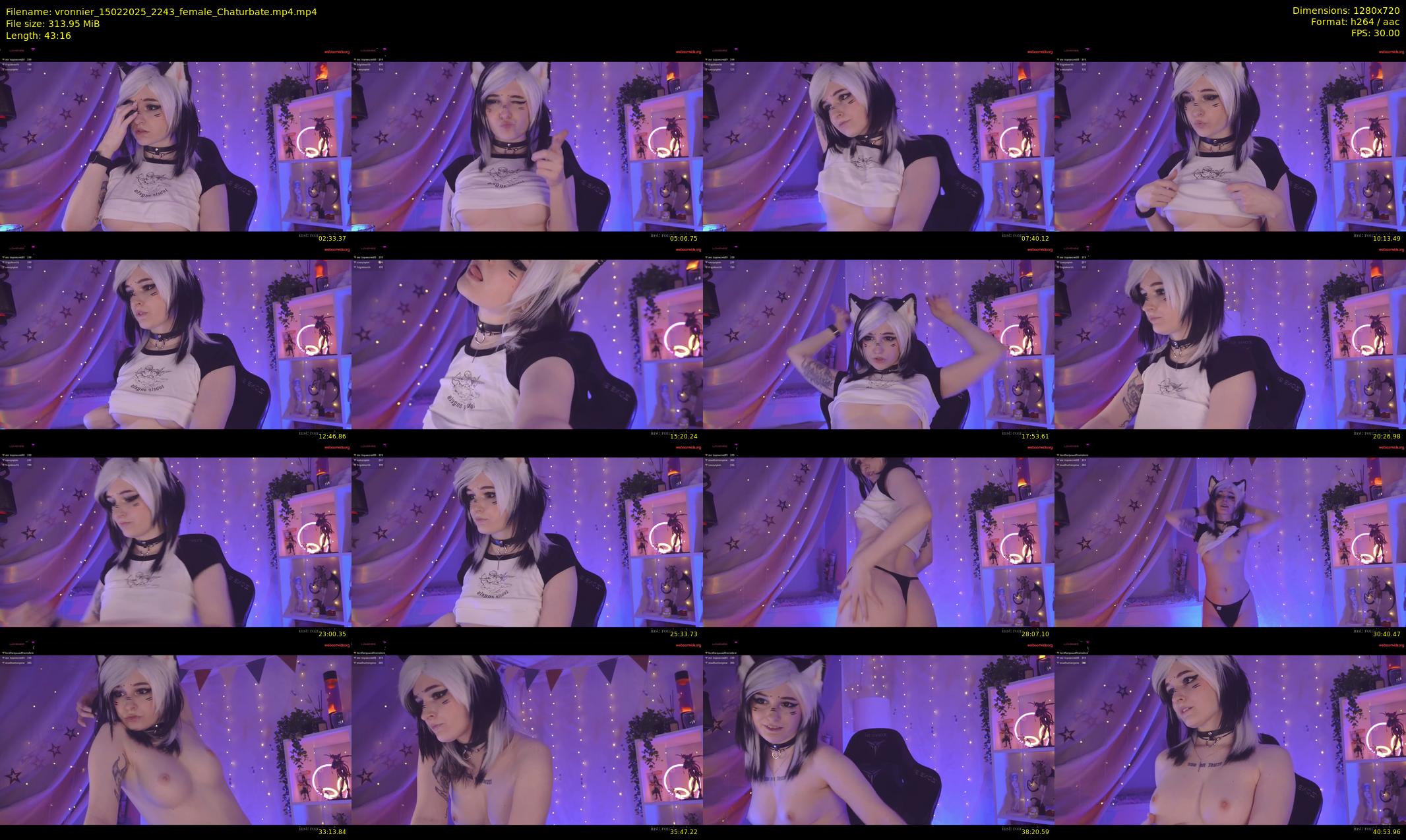 vronnier — 44 minute Chaturbate female cam show recording, 720p, Feb 15, 2025