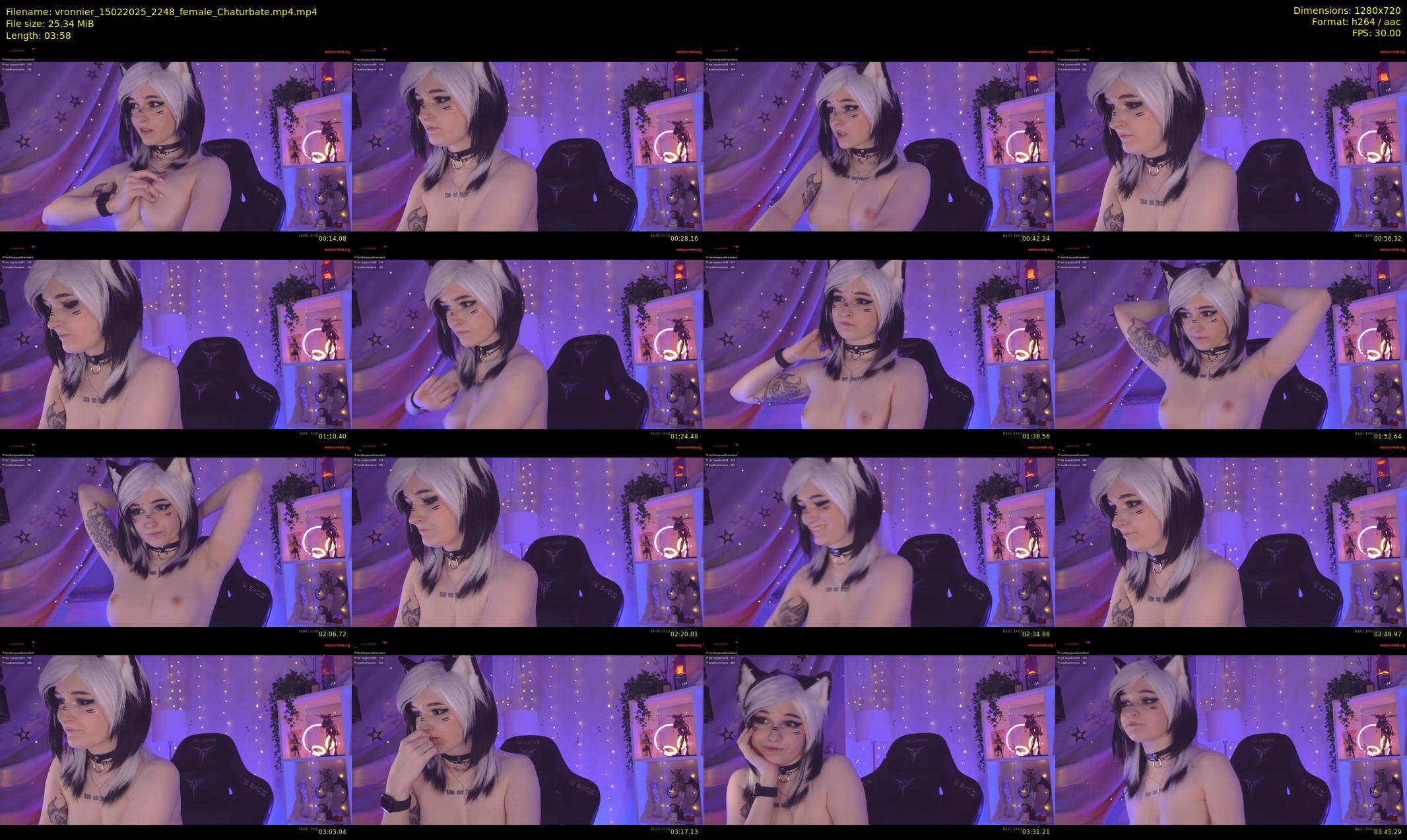 vronnier — 4 minute Chaturbate female cam show recording, 720p, Feb 15, 2025