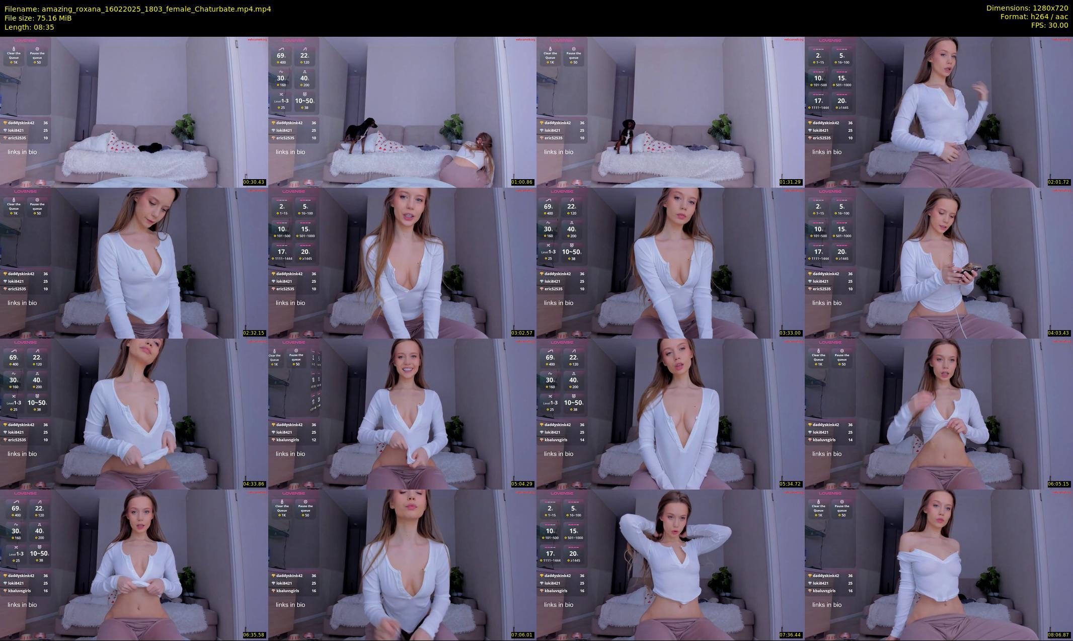 amazing_roxana — 9 minute Chaturbate female cam show recording, 720p, Feb 16, 2025
