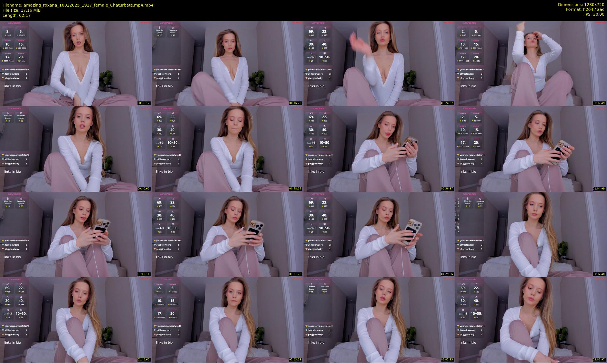 amazing_roxana — 3 minute Chaturbate female cam show recording, 720p, Feb 16, 2025