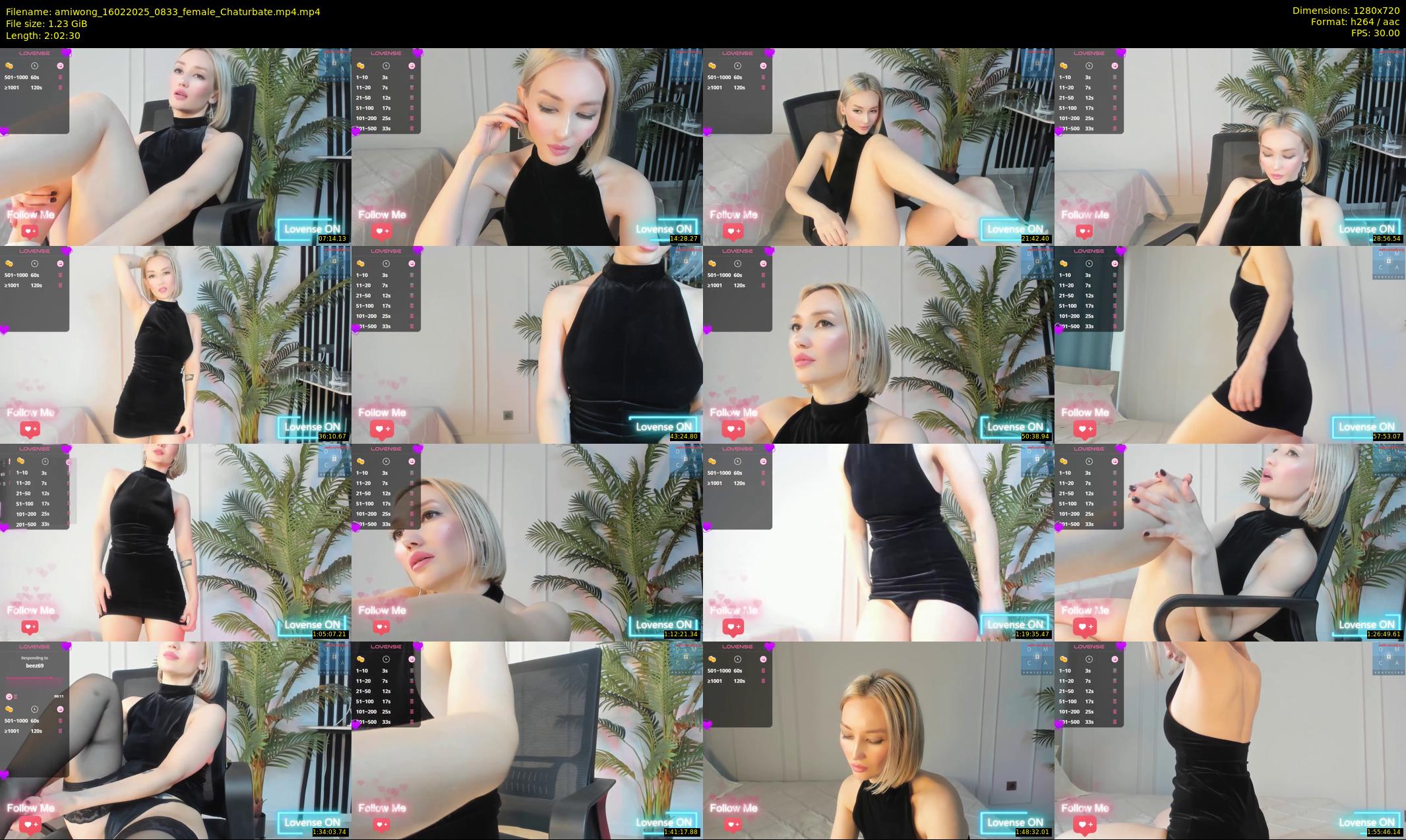 amiwong — 123 minute Chaturbate female cam show recording, 720p, Feb 16, 2025