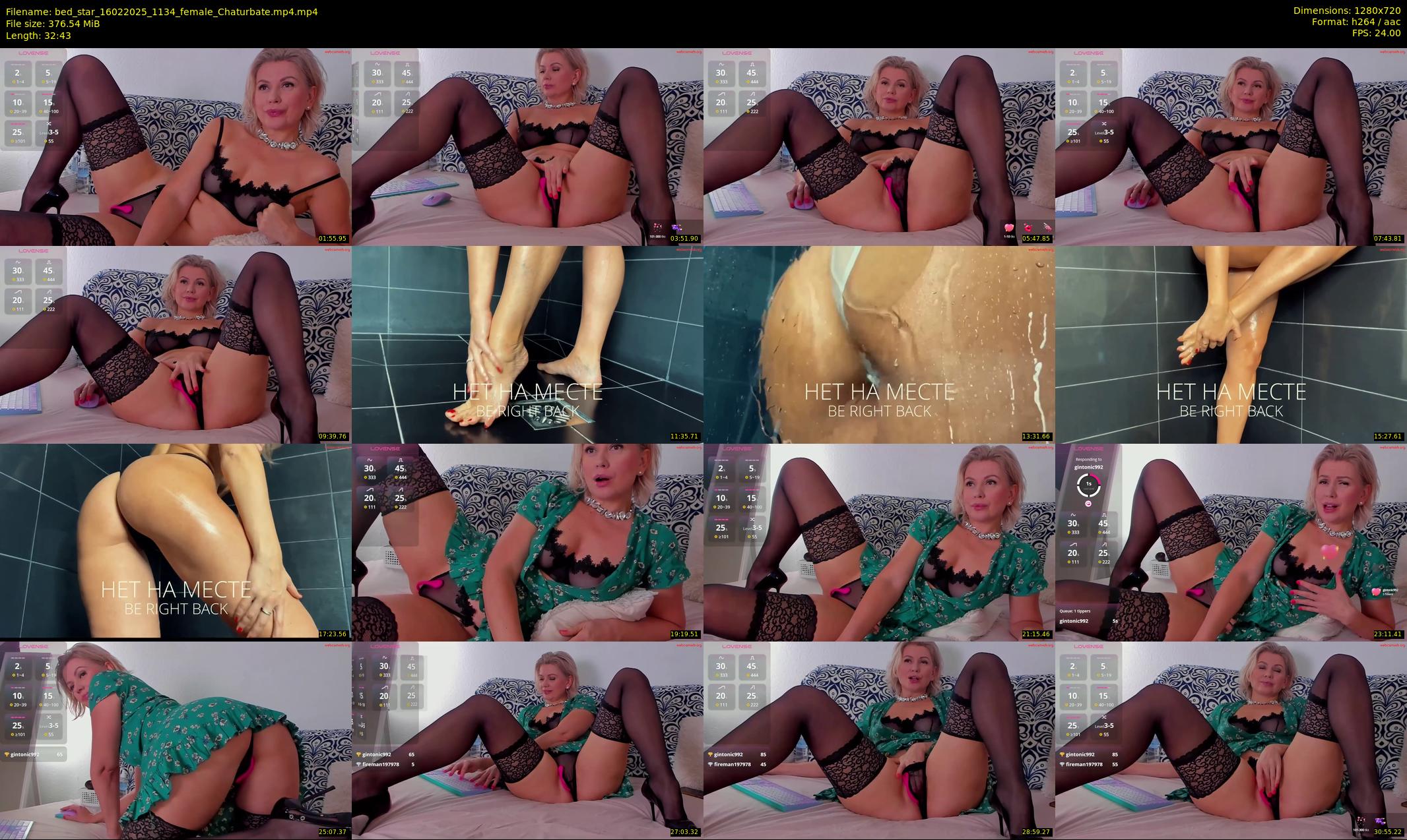 bed_star — 33 minute Chaturbate female cam show recording, 720p, Feb 16, 2025