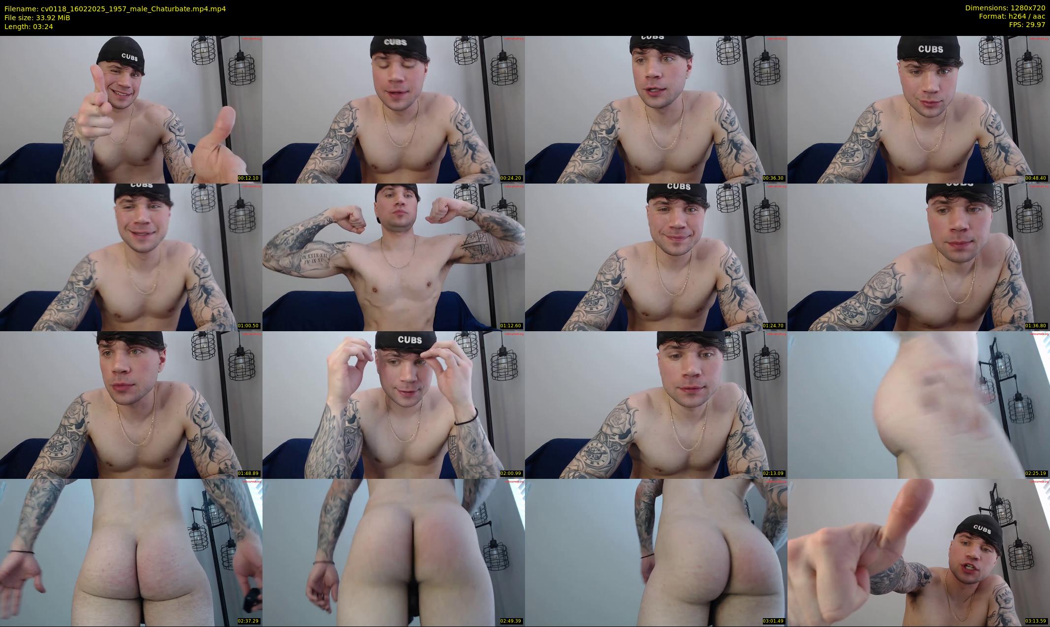 cv0118 — 4 minute Chaturbate male cam show recording, 720p, Feb 16, 2025