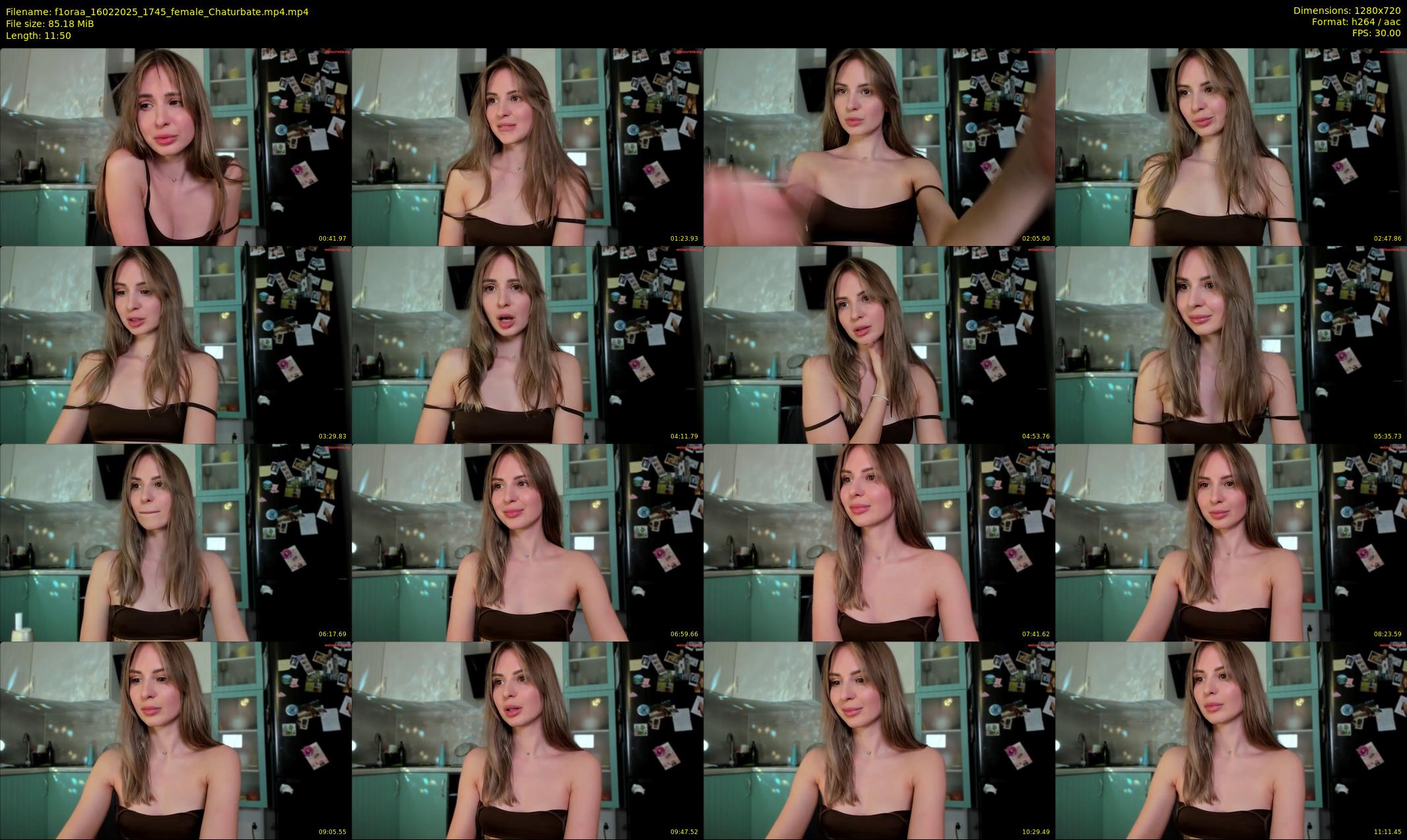 f1oraa — 12 minute Chaturbate female cam show recording, 720p, Feb 16, 2025