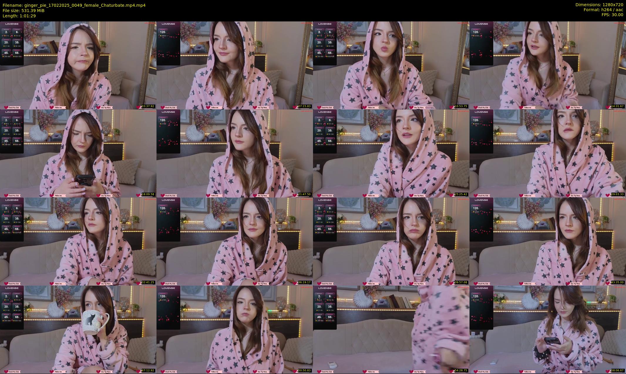 ginger_pie — 62 minute Chaturbate female cam show recording, 720p, Feb 17, 2025