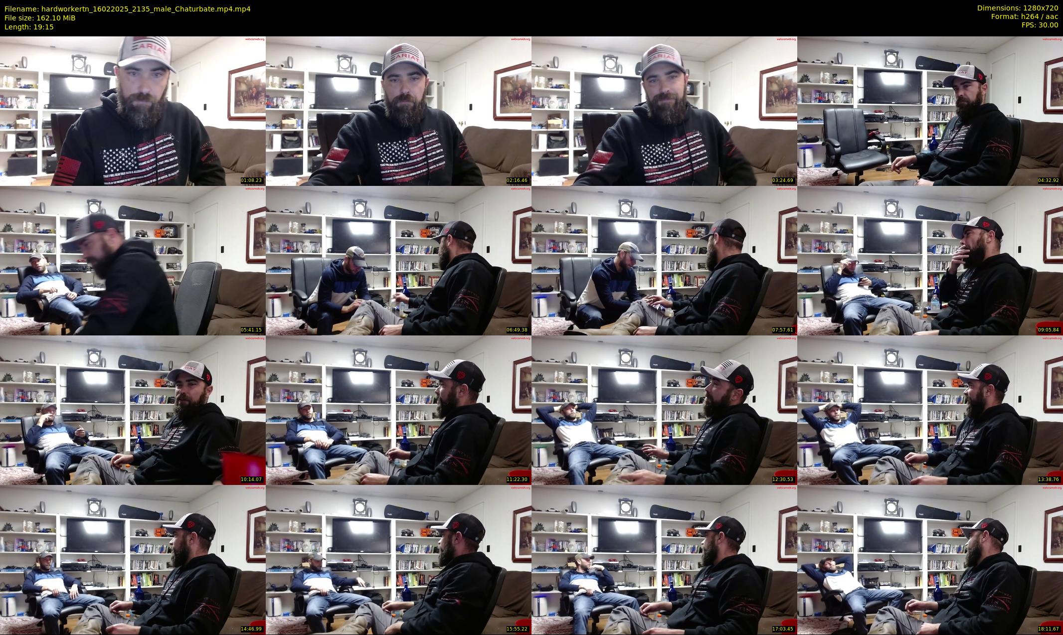 hardworkertn — 20 minute Chaturbate male cam show recording, 720p, Feb 16, 2025