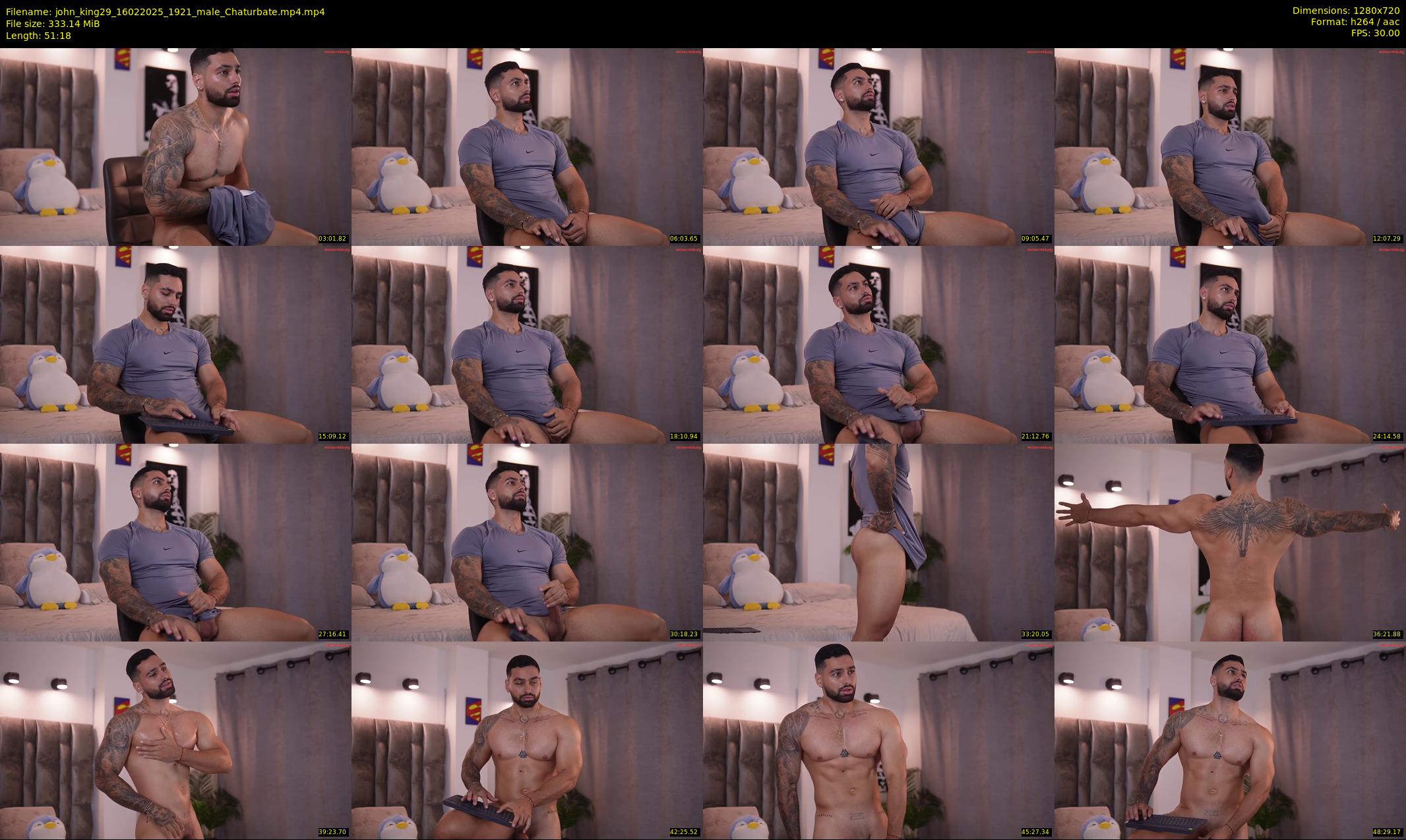 john_king29 — 52 minute Chaturbate male cam show recording, 720p, Feb 16, 2025