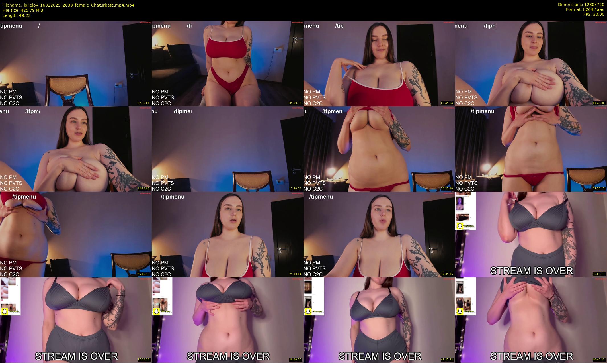 joliejoy — 50 minute Chaturbate female cam show recording, 720p, Feb 16, 2025
