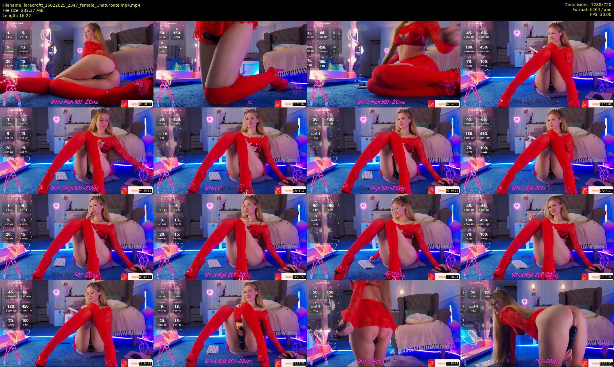 laracroftt — 17 minute Chaturbate female cam show recording, 720p, Feb 16, 2025